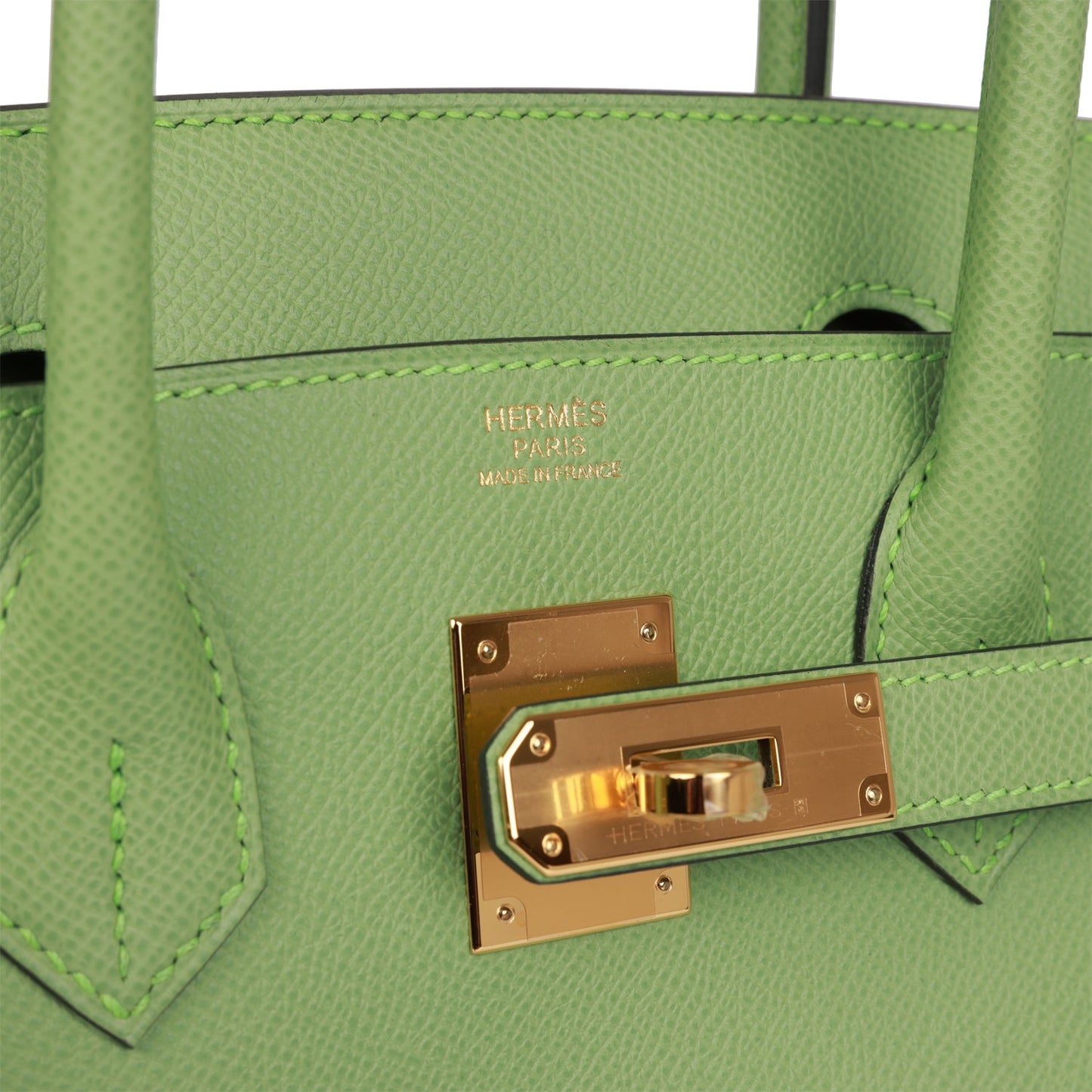 Luxury Hermes Birkin 30 Vert Criquet Epsom Gold Hardware