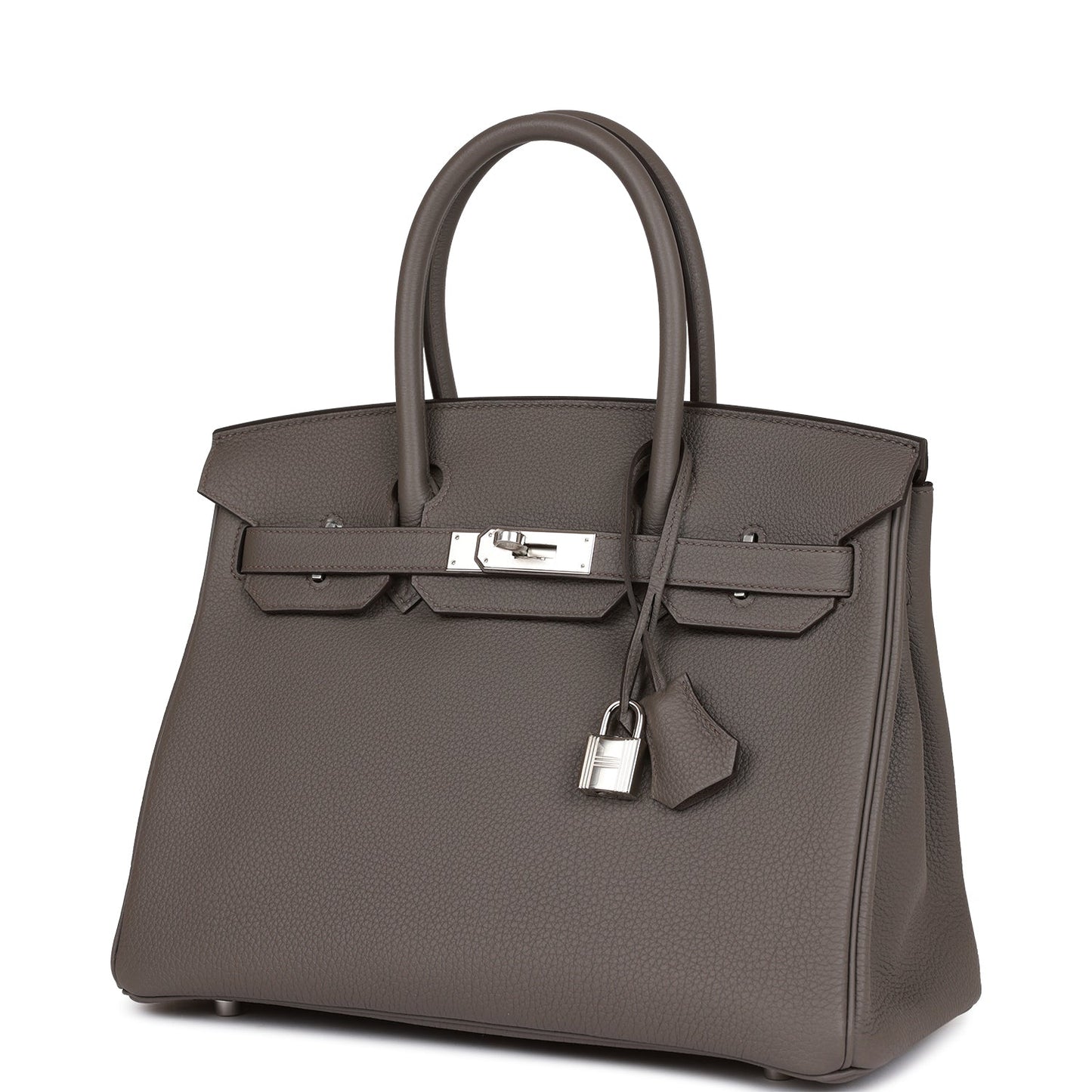 Luxury Hermes Birkin 30 Etain Togo Palladium Hardware