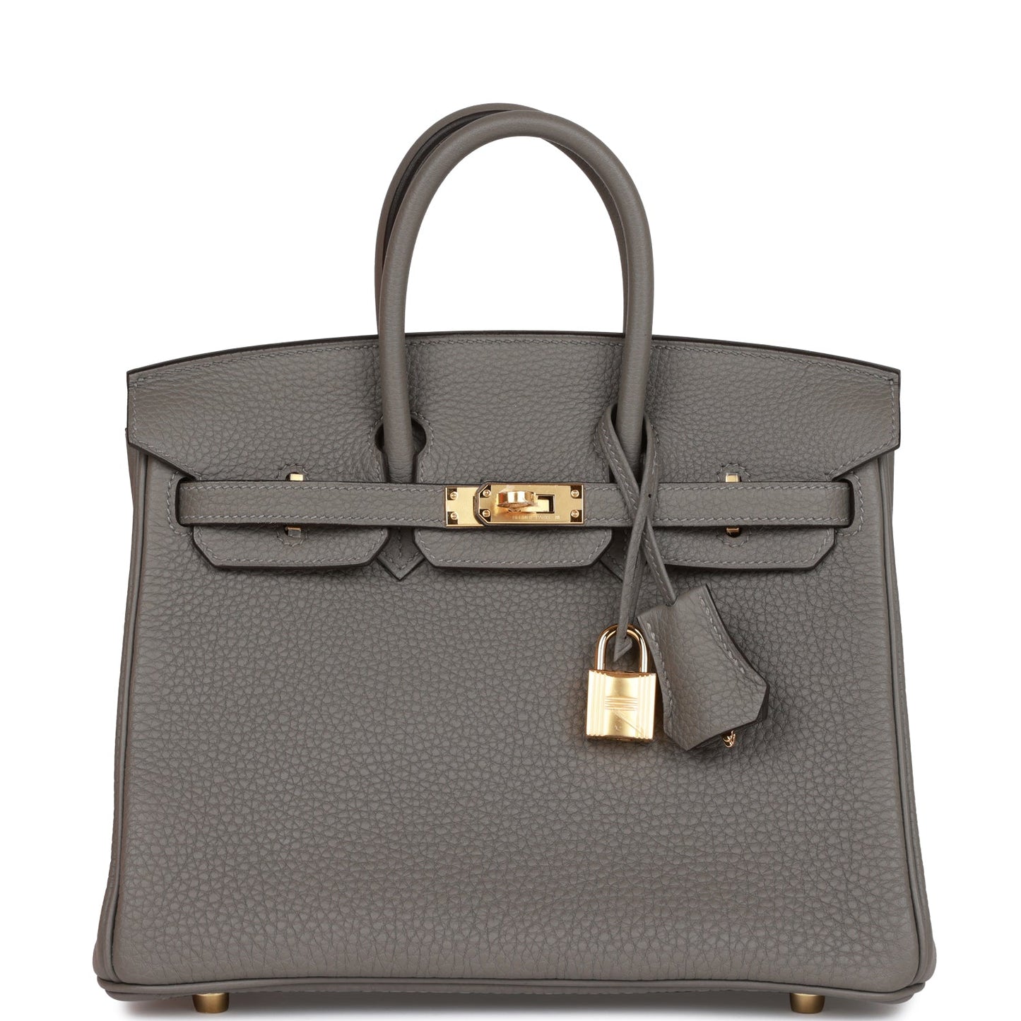 Luxury Hermes Birkin 25 Gris Meyer Togo Gold Hardware