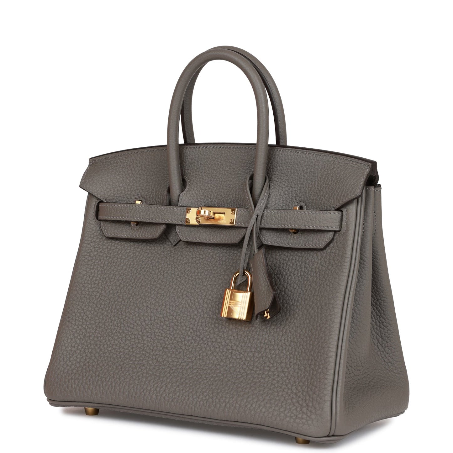 Luxury Hermes Birkin 25 Gris Meyer Togo Gold Hardware