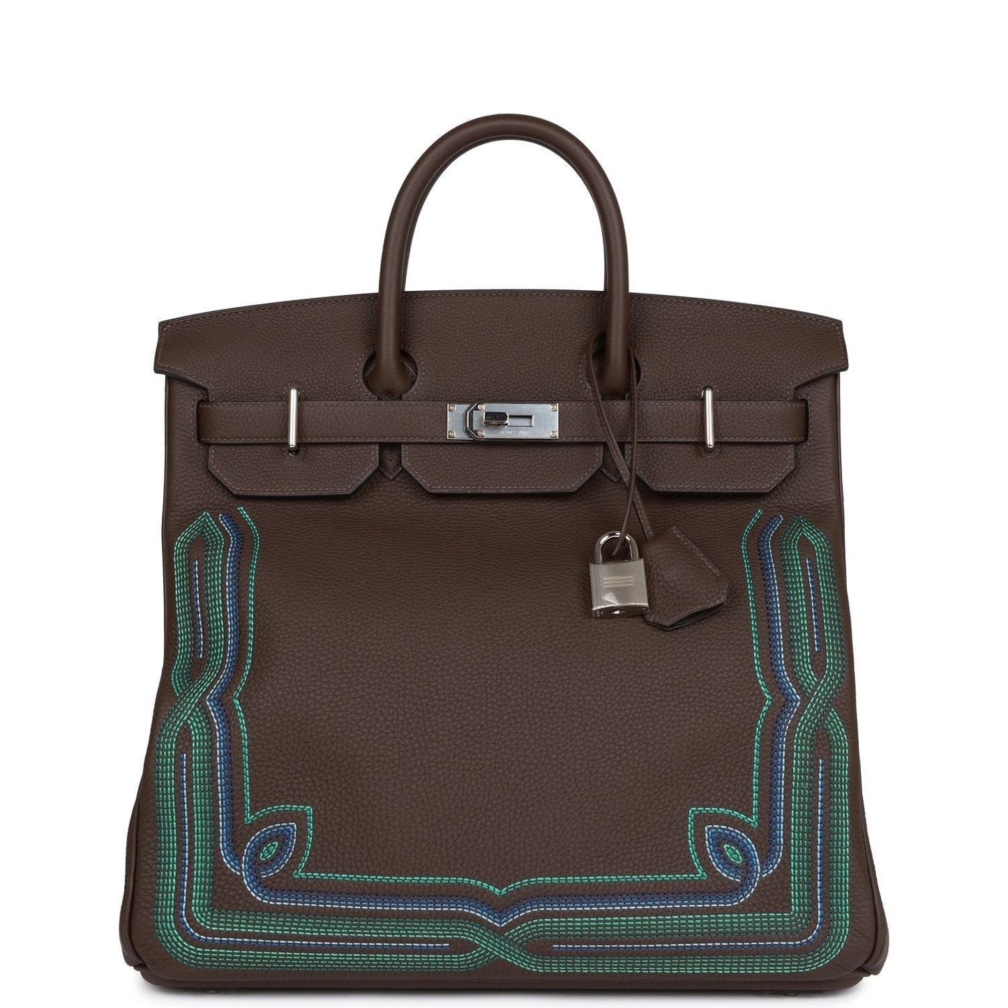 Luxury Hermes Western HAC Birkin 40 Ebene Togo Palladium Hardware