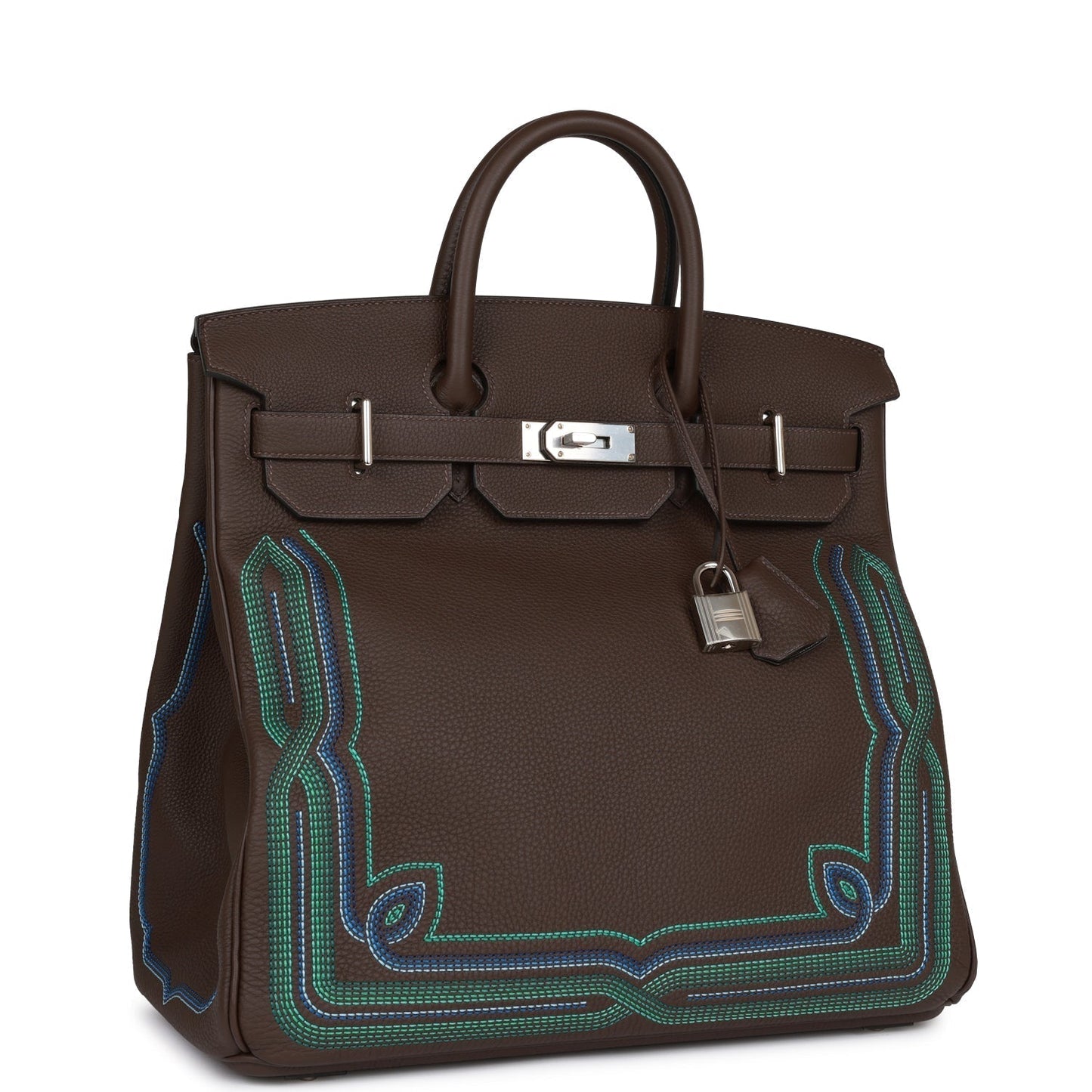 Luxury Hermes Western HAC Birkin 40 Ebene Togo Palladium Hardware