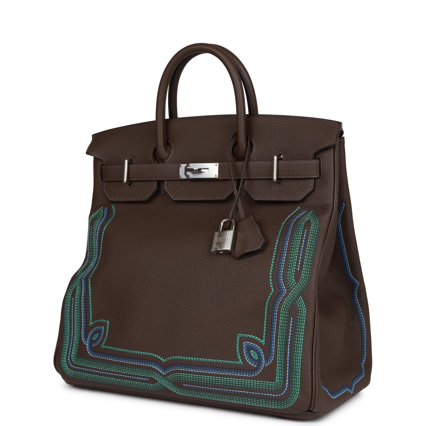 Luxury Hermes Western HAC Birkin 40 Ebene Togo Palladium Hardware