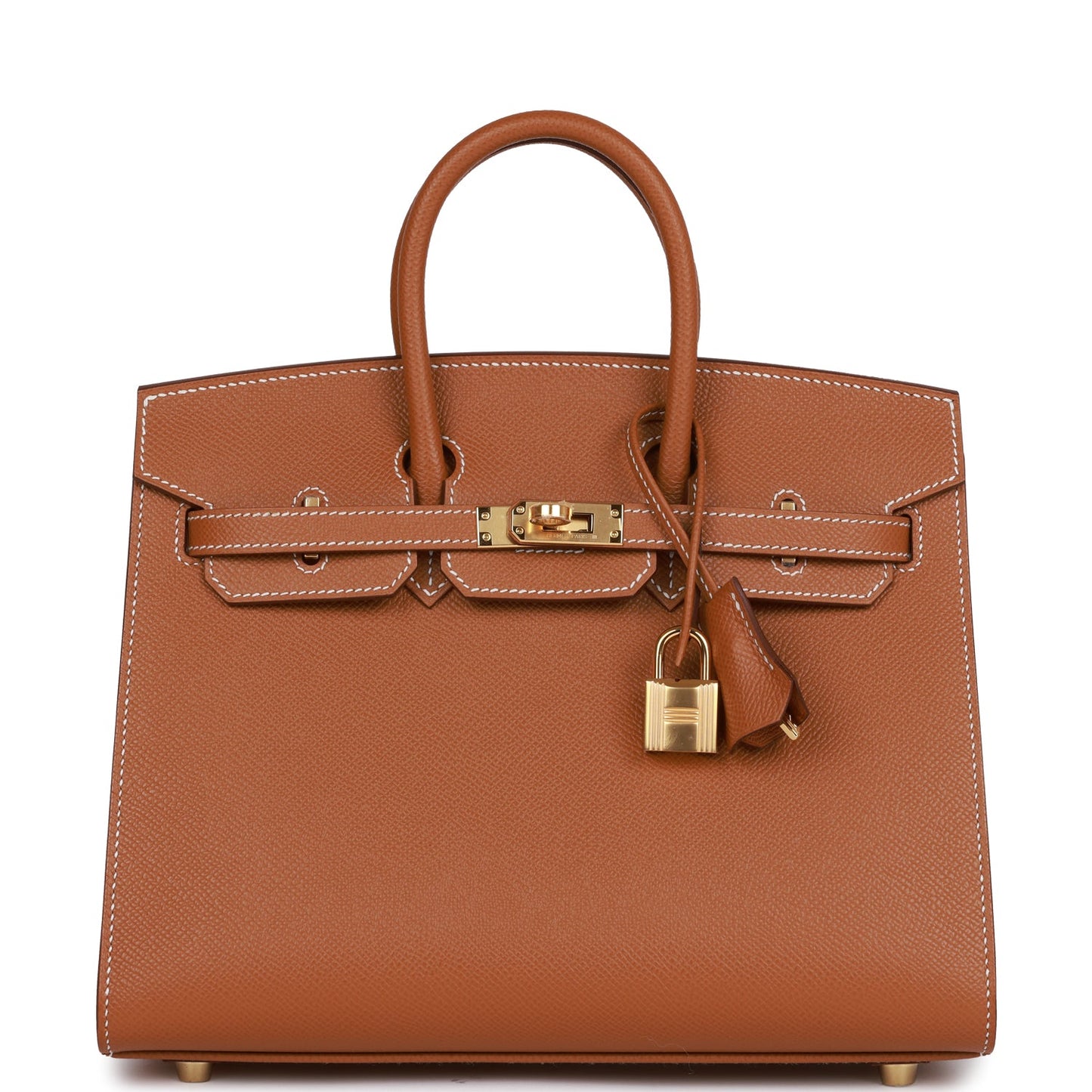 Luxury Hermes Birkin Sellier 25 Gold Epsom Gold Hardware
