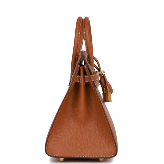 Luxury Hermes Birkin Sellier 25 Gold Epsom Gold Hardware