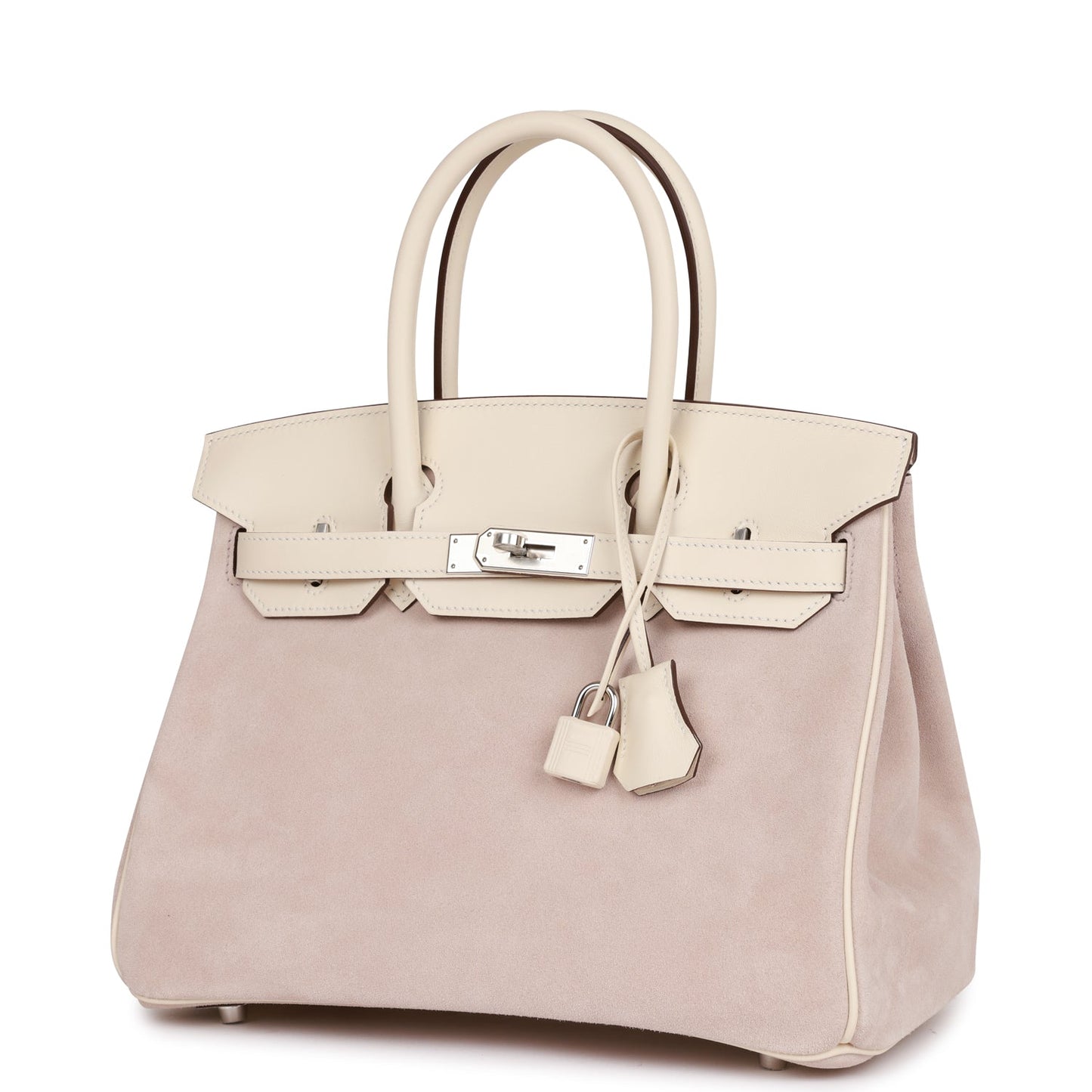 Luxury Hermes Birkin 30 Glycine Grizzly and Nata Swift Palladium Hardware
