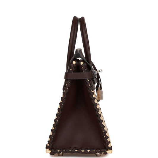 Luxury Hermes Picnic Sellier Birkin 25 Rouge Sellier Swift Palladium Hardware