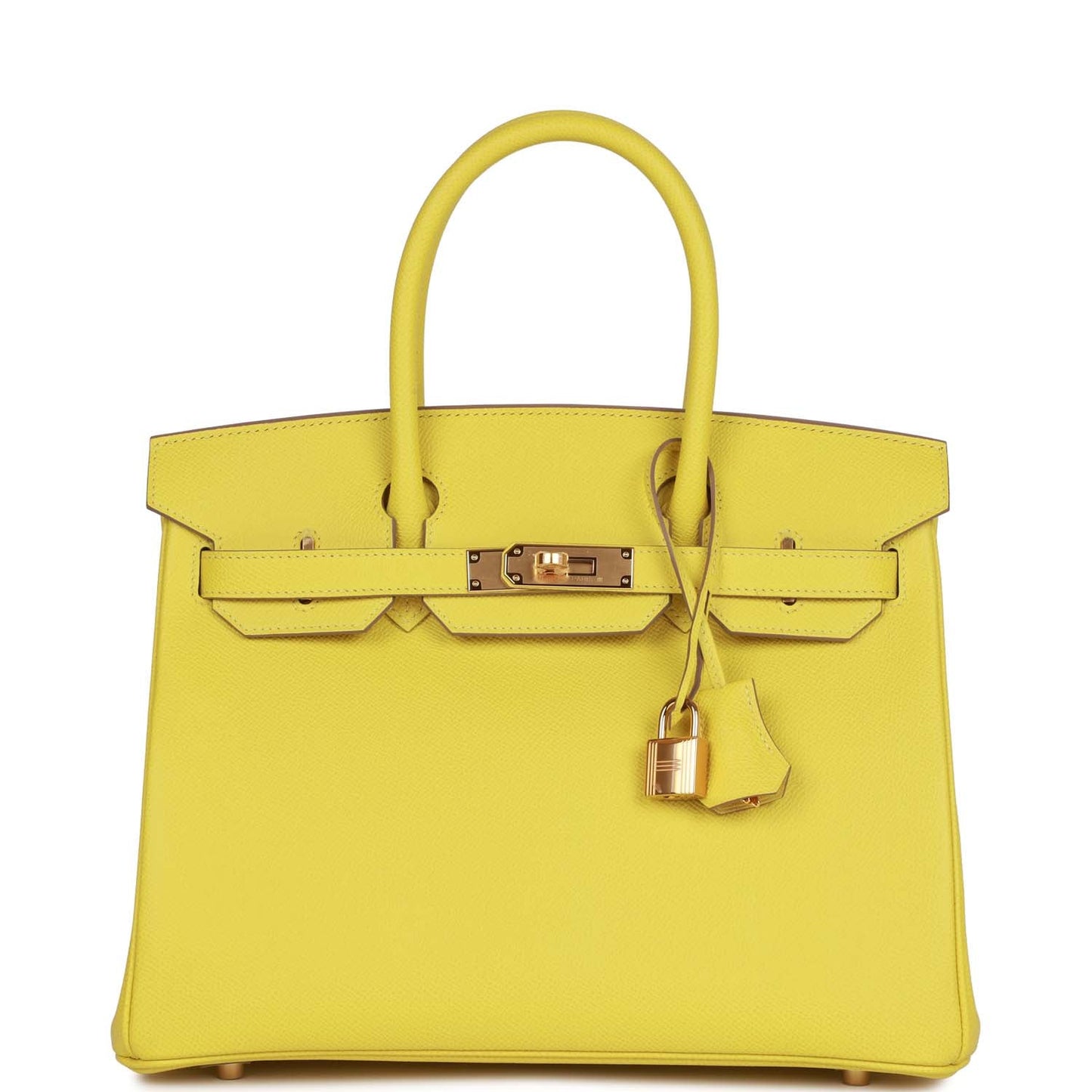 Luxury Hermes Birkin 30 Lime Epsom Gold Hardware