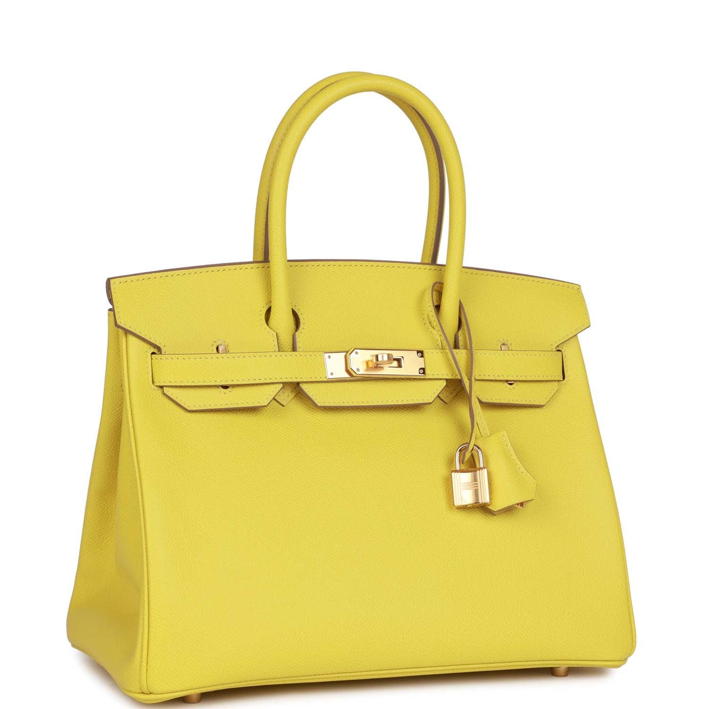 Luxury Hermes Birkin 30 Lime Epsom Gold Hardware