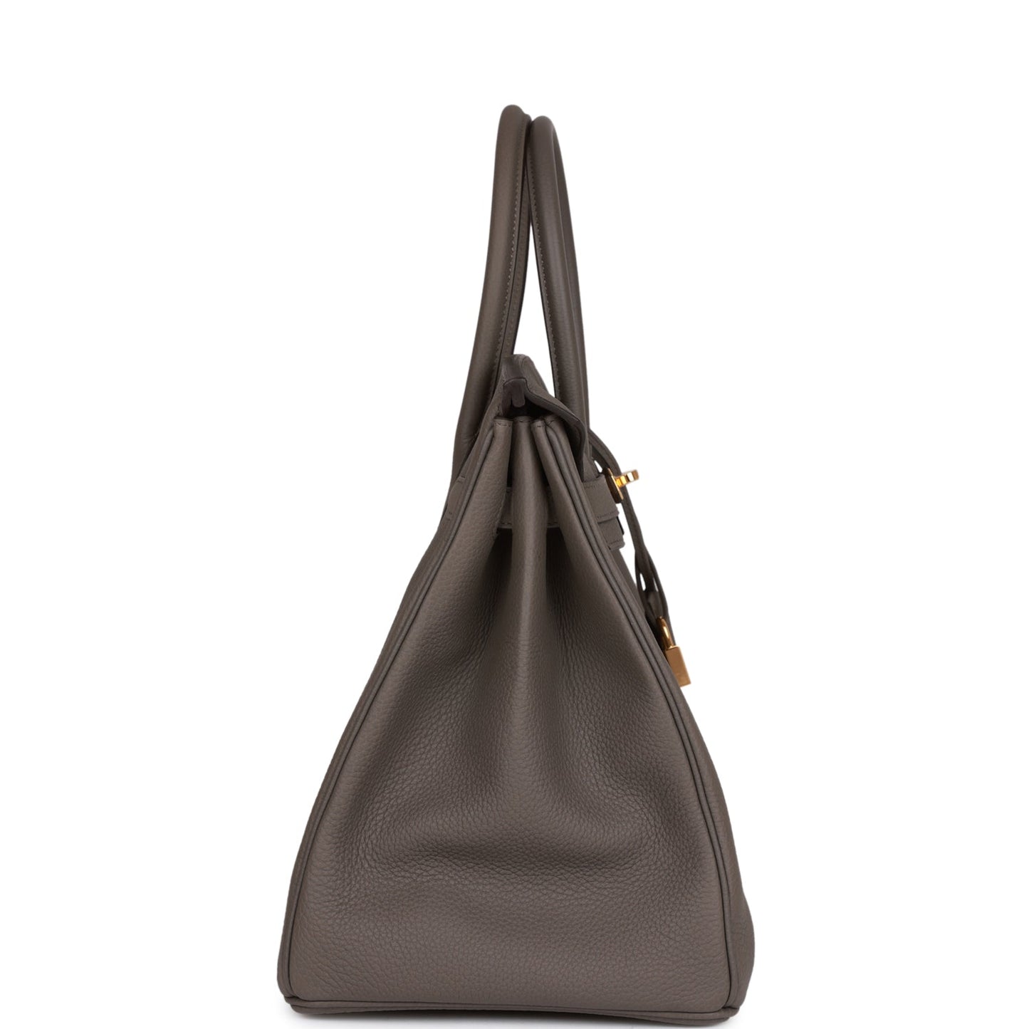Luxury Hermes Birkin 35 Gris Etain Togo Gold Hardware