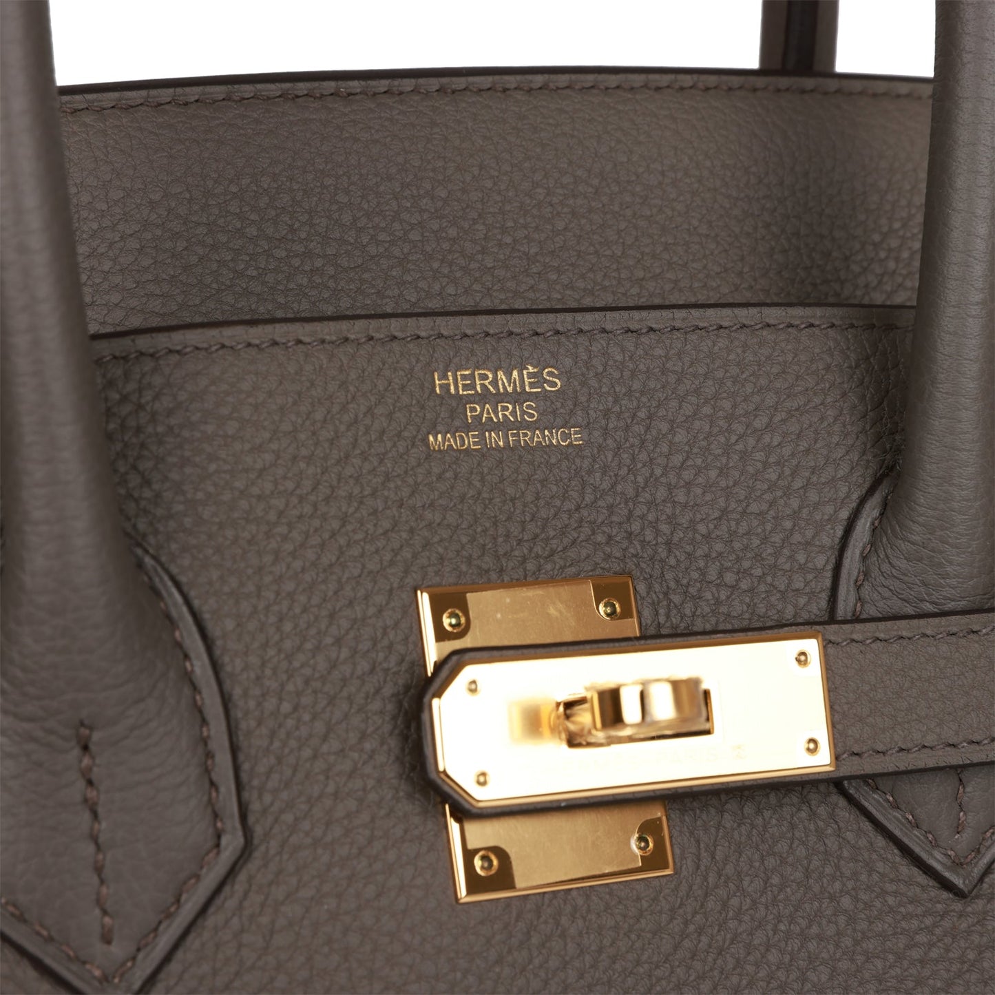 Luxury Hermes Birkin 35 Gris Etain Togo Gold Hardware
