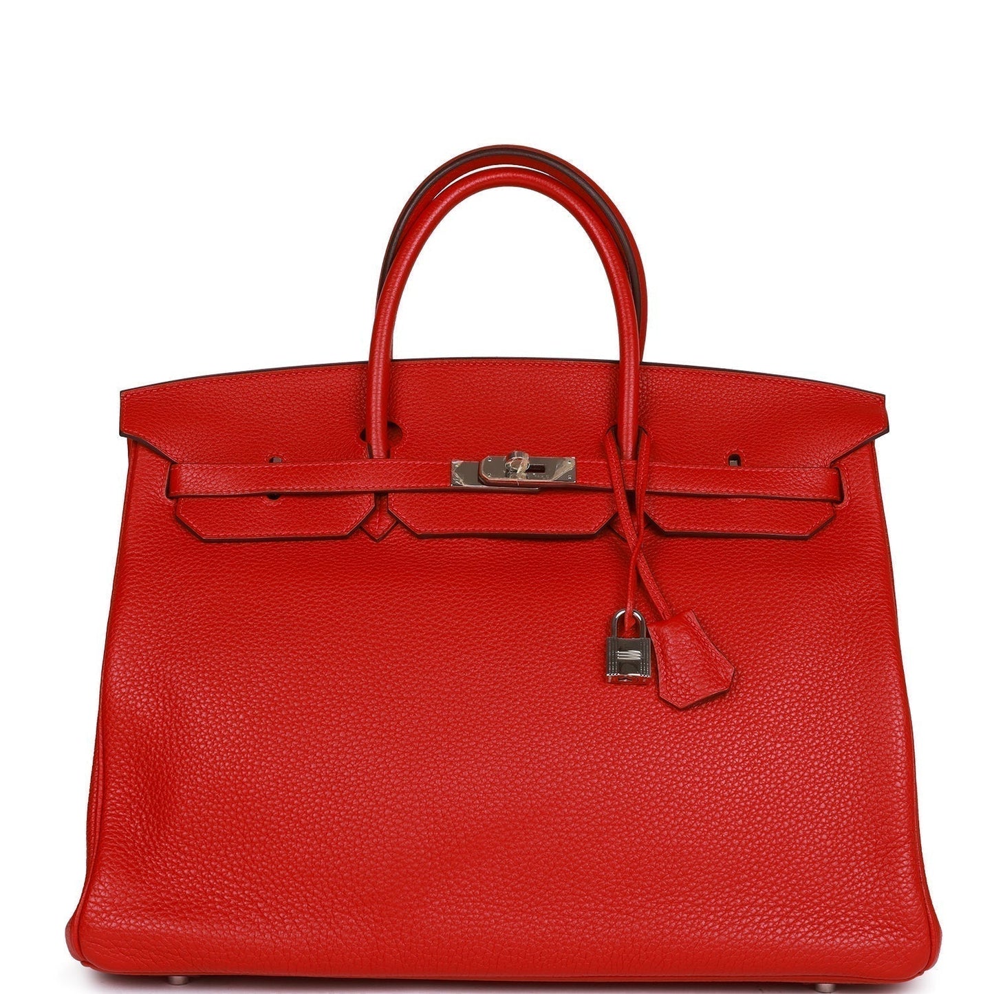 Top Quality Luxury Hermes Birkin 40 Rouge Casaque Togo Palladium Hardware