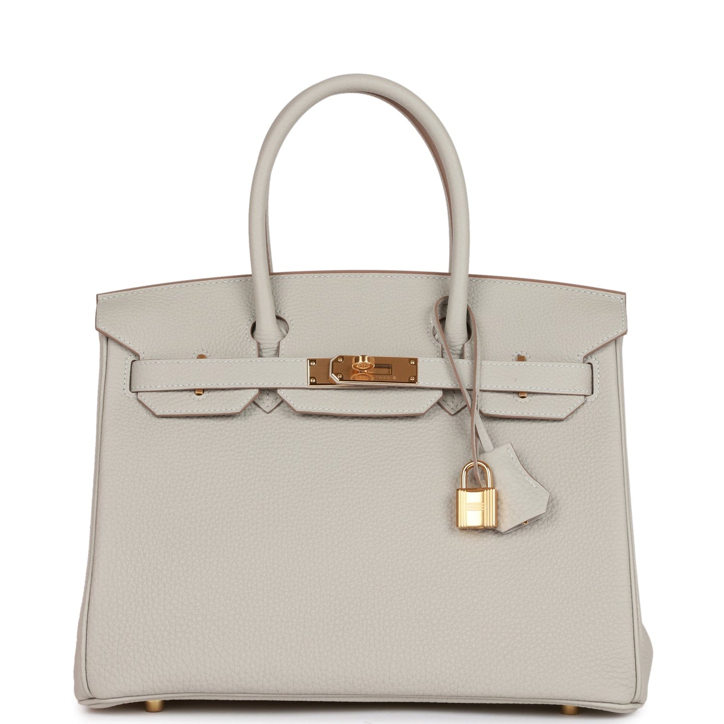 Luxury Hermes Birkin 30 Gris Perle Togo Gold Hardware