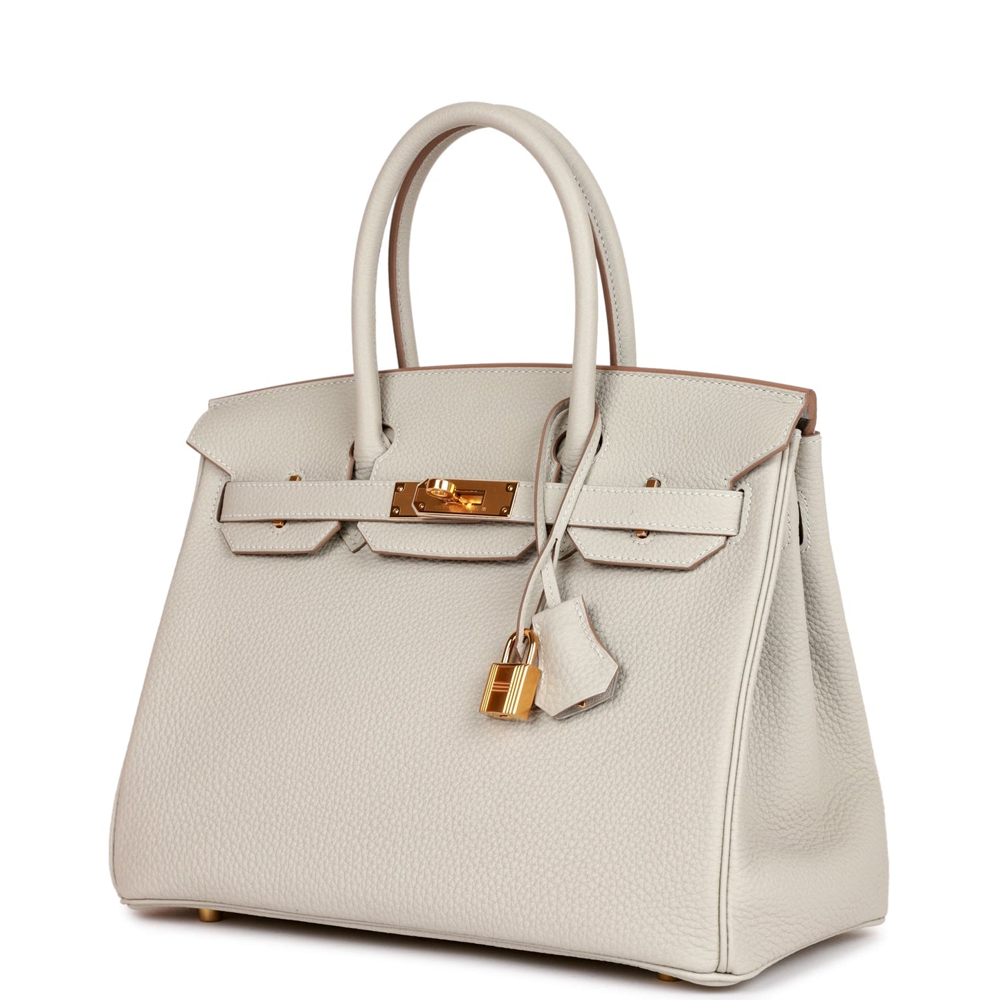 Luxury Hermes Birkin 30 Gris Perle Togo Gold Hardware