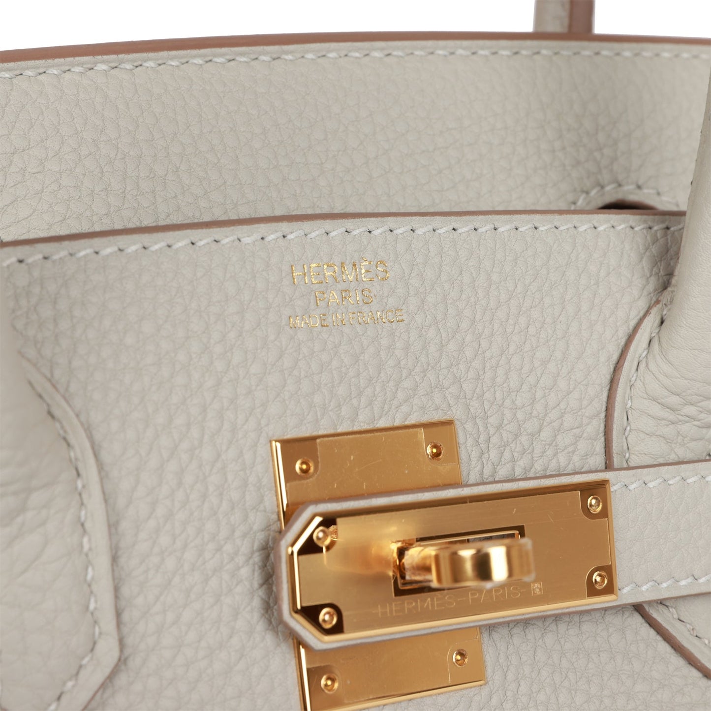 Luxury Hermes Birkin 30 Gris Perle Togo Gold Hardware