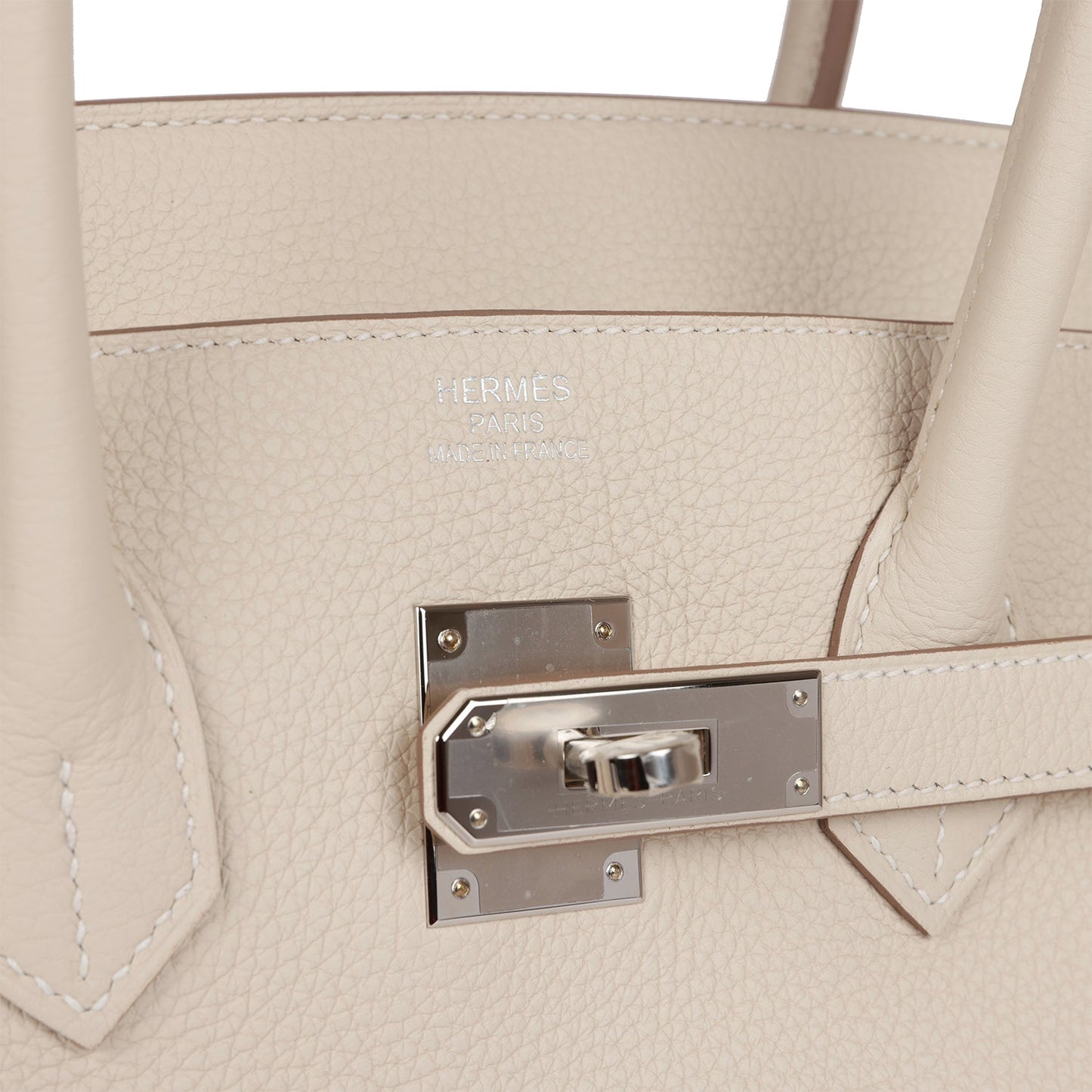 Luxury Hermes Birkin 35 Craie Togo Palladium Hardware