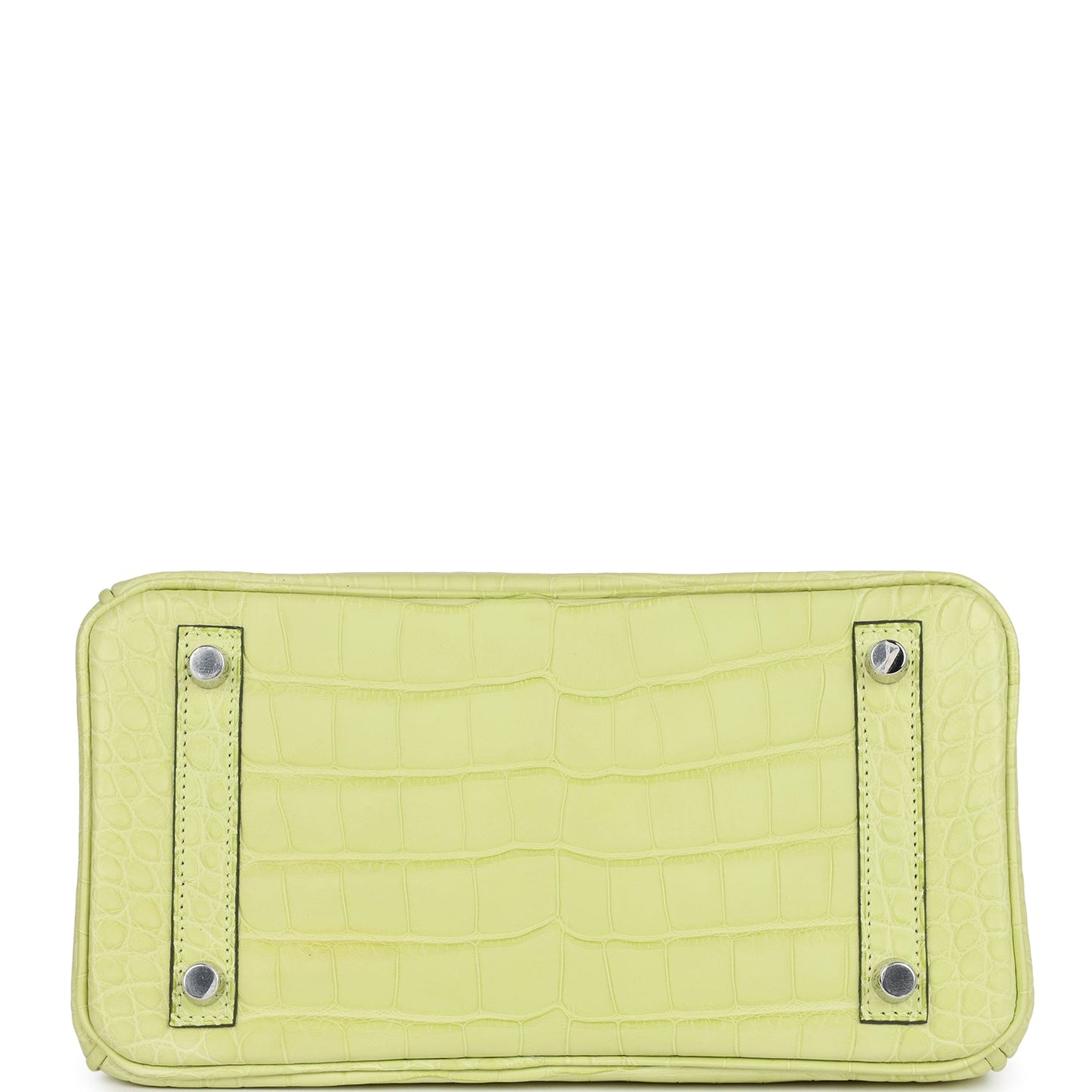 Luxury Hermes Birkin 25 Jaune Bourgeon Matte Alligator Palladium Hardware
