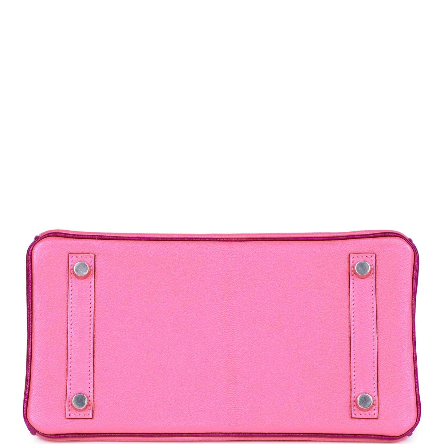 Luxury Hermes Special Order (HSS) Birkin 25 Rose Lipstick and Anemone Chèvre Palladium Hardware