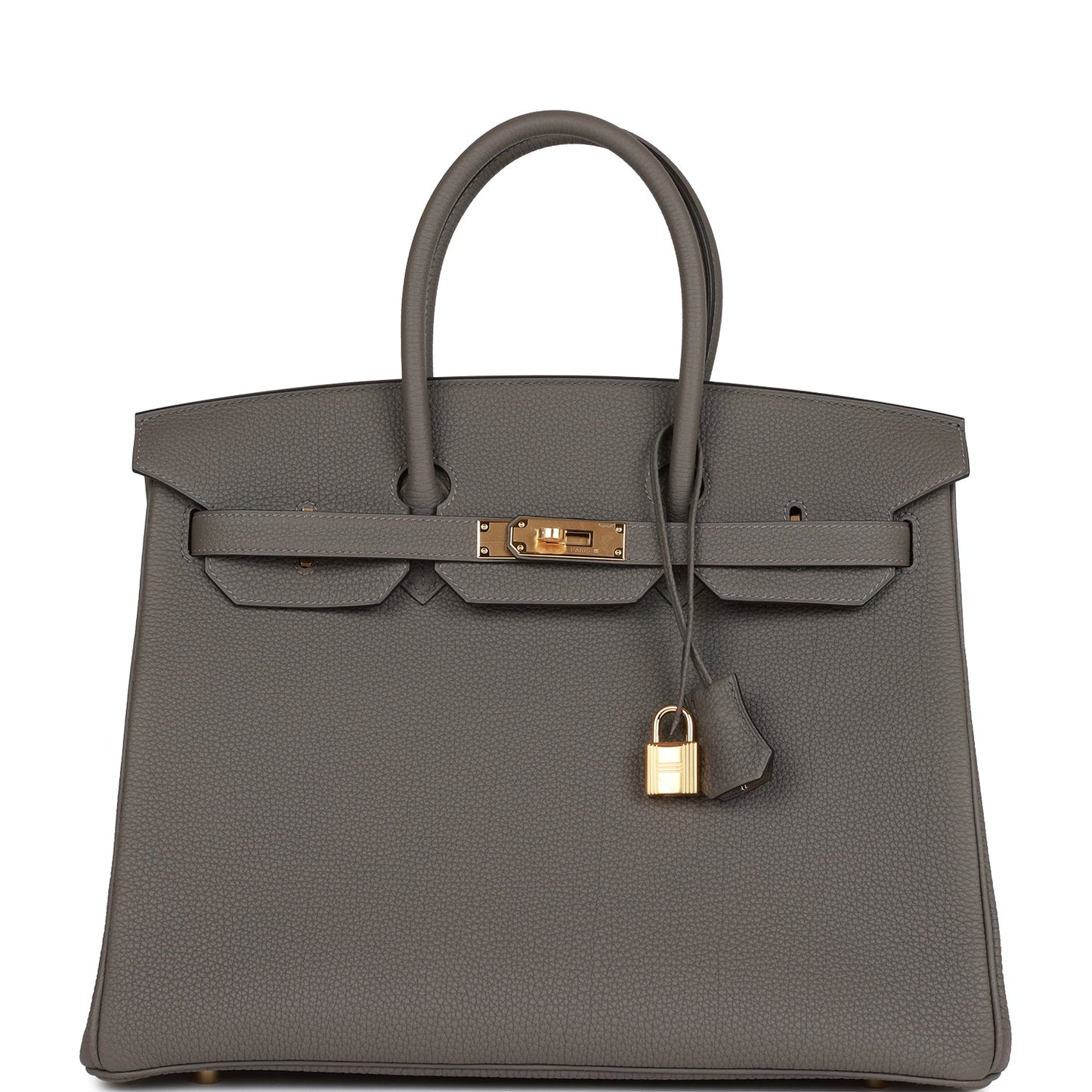 Luxury Hermes Birkin 35 Gris Meyer Togo Gold Hardware