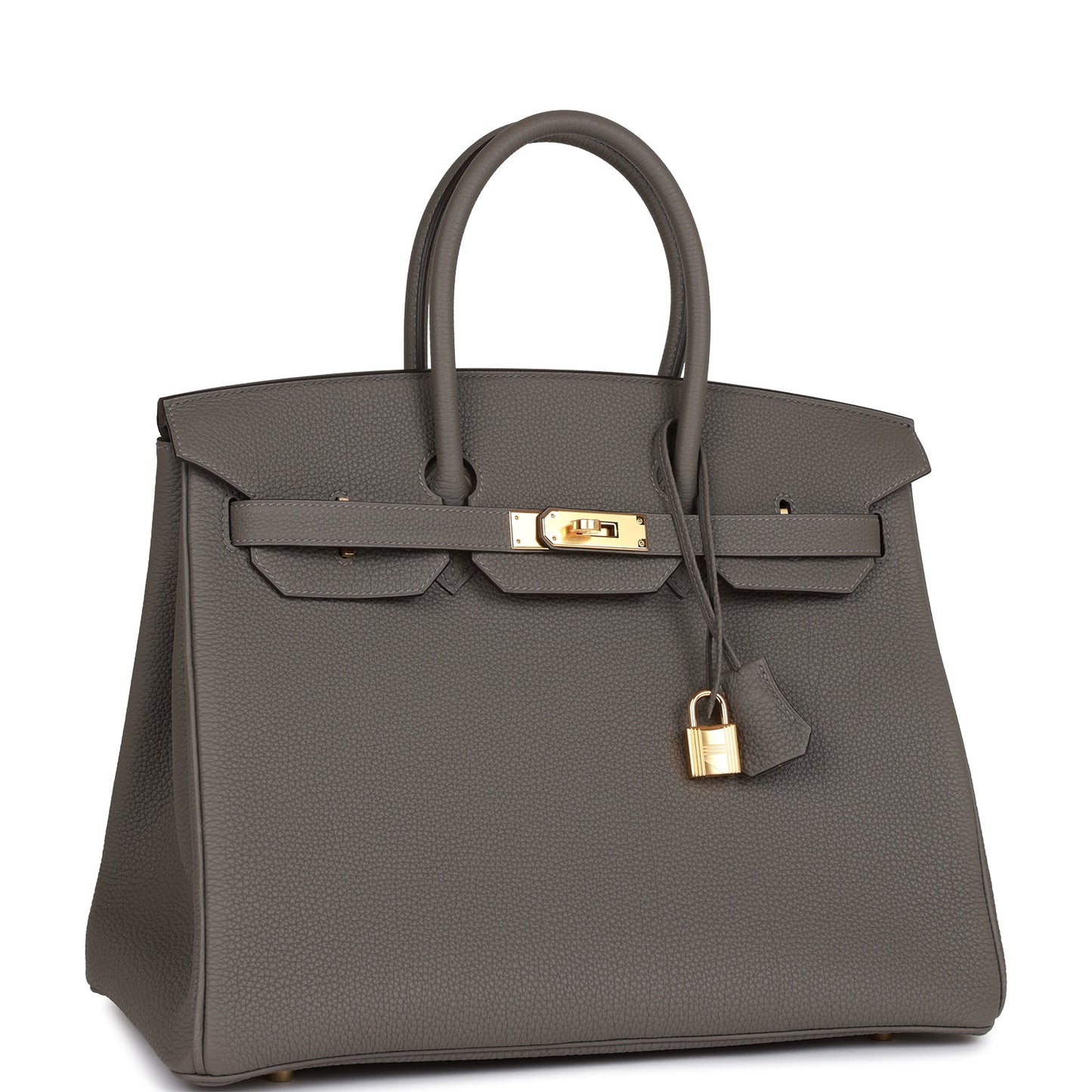 Luxury Hermes Birkin 35 Gris Meyer Togo Gold Hardware