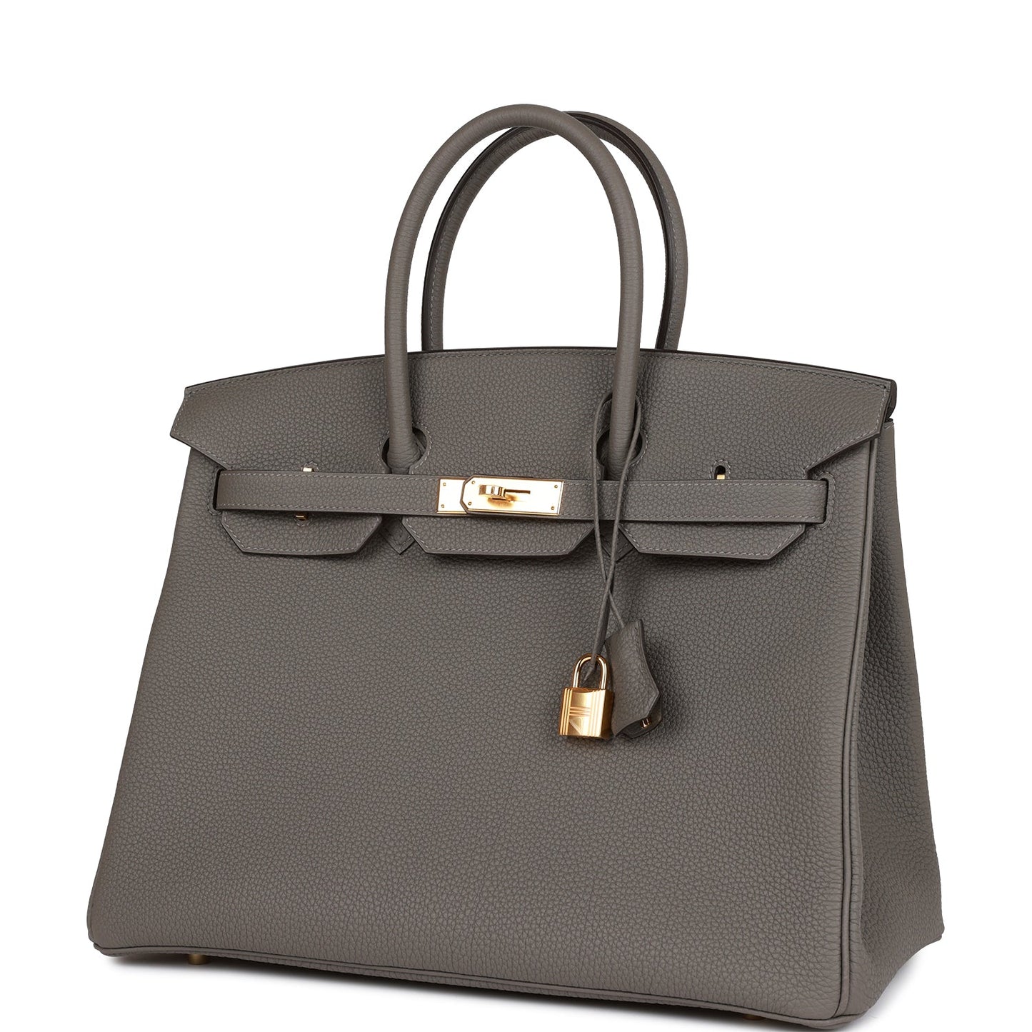 Luxury Hermes Birkin 35 Gris Meyer Togo Gold Hardware