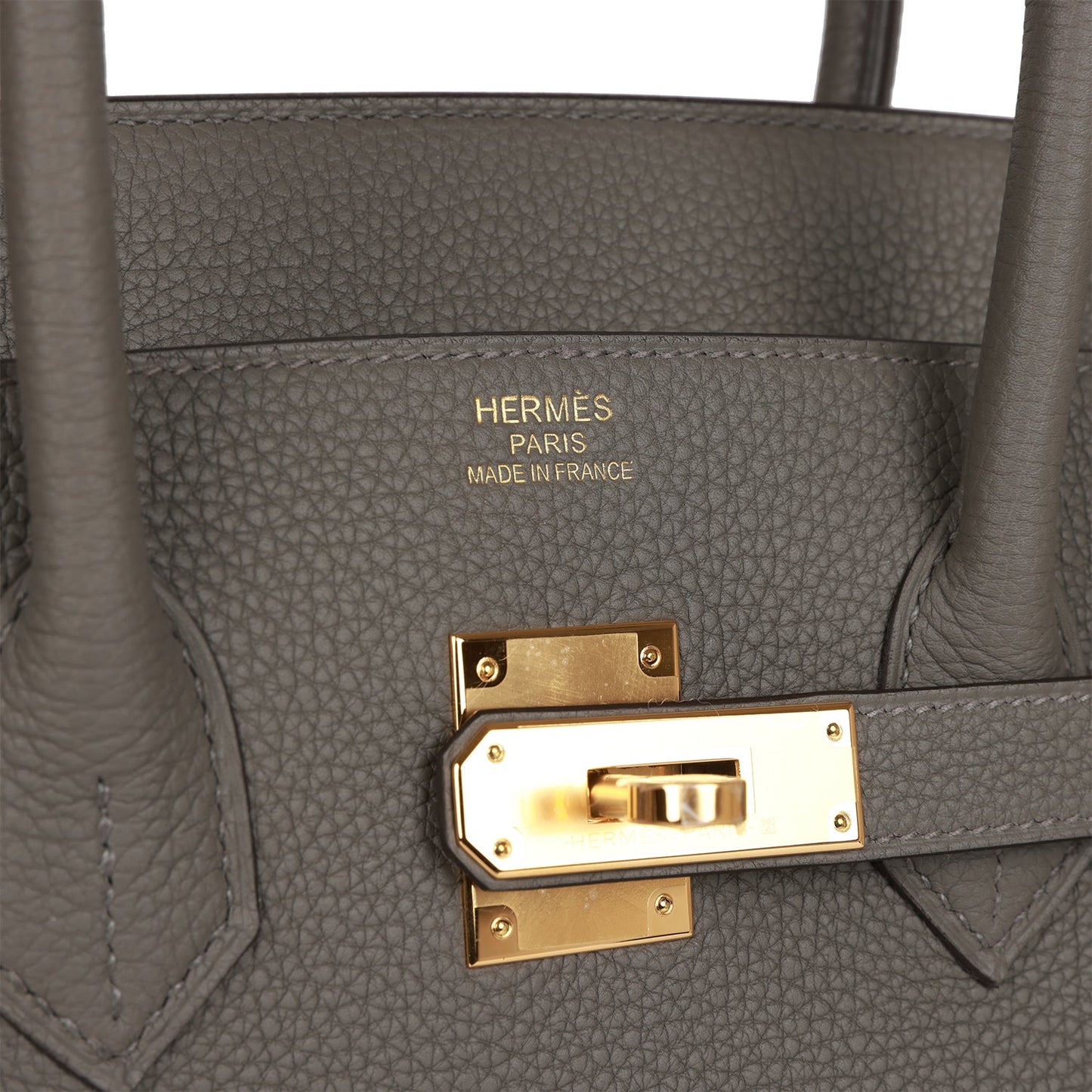 Luxury Hermes Birkin 35 Gris Meyer Togo Gold Hardware