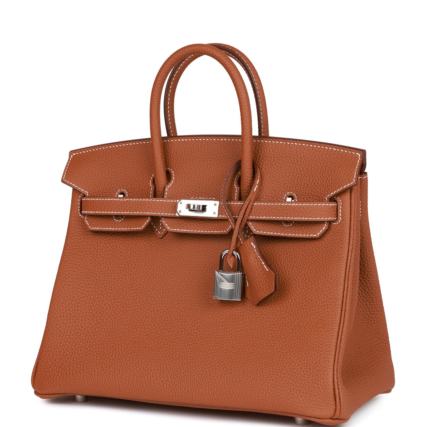 Luxury Hermes Birkin 25 Gold Togo Palladium Hardware