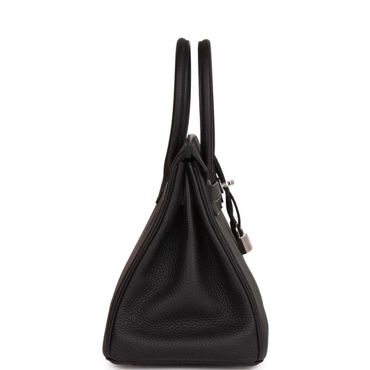 Luxury Hermes Birkin 30 Black Togo Palladium Hardware