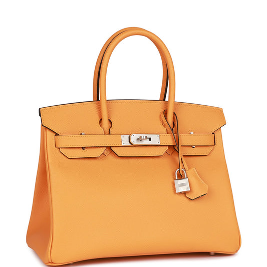 Luxury Hermes Special Order (HSS) Birkin 30 Jaune D'Or and Malachite Epsom Brushed Palladium Hardware