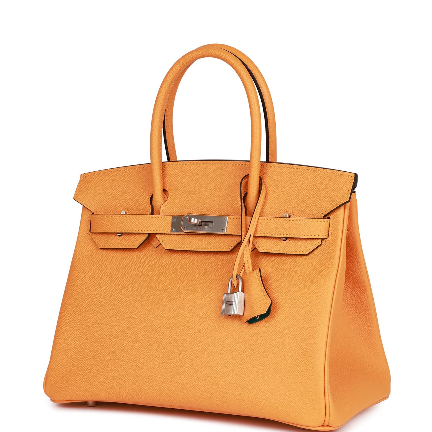 Luxury Hermes Special Order (HSS) Birkin 30 Jaune D'Or and Malachite Epsom Brushed Palladium Hardware