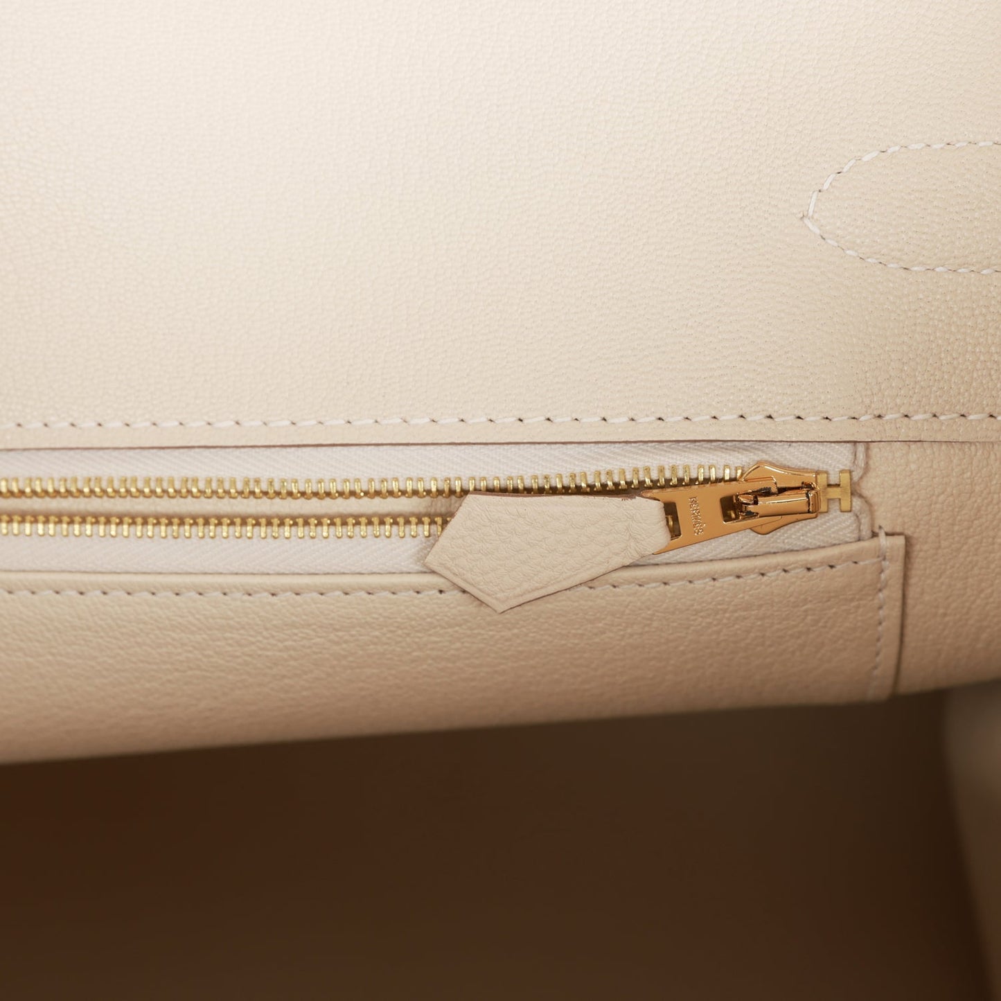 Luxury Hermes Birkin 35 Craie Togo Rose Gold Hardware