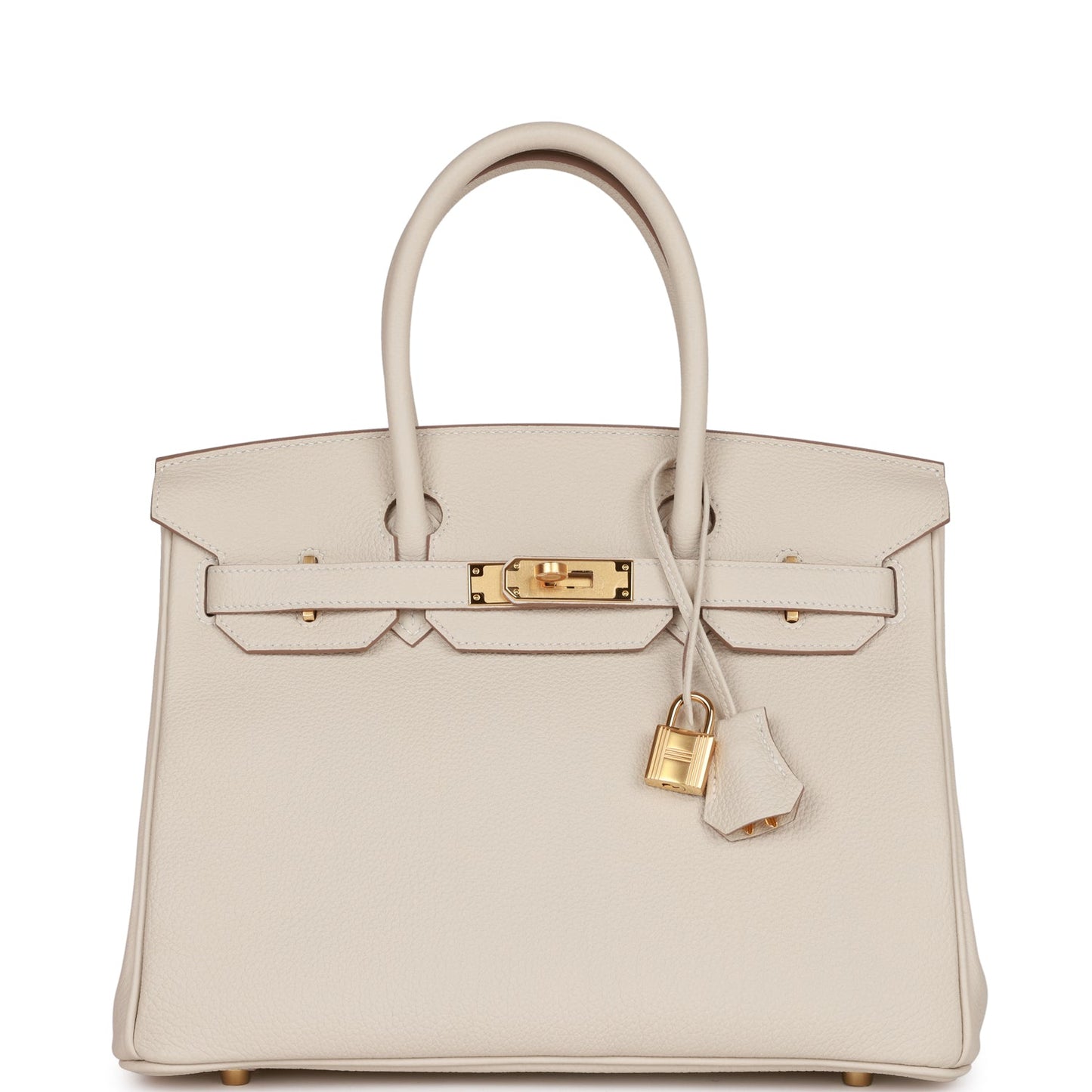 Luxury Hermes Birkin 30 Craie Togo Gold Hardware