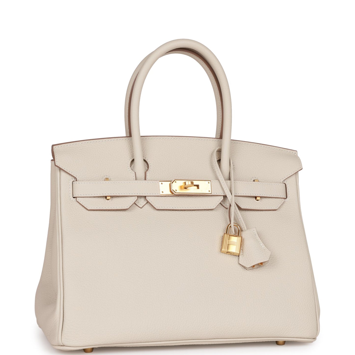 Luxury Hermes Birkin 30 Craie Togo Gold Hardware