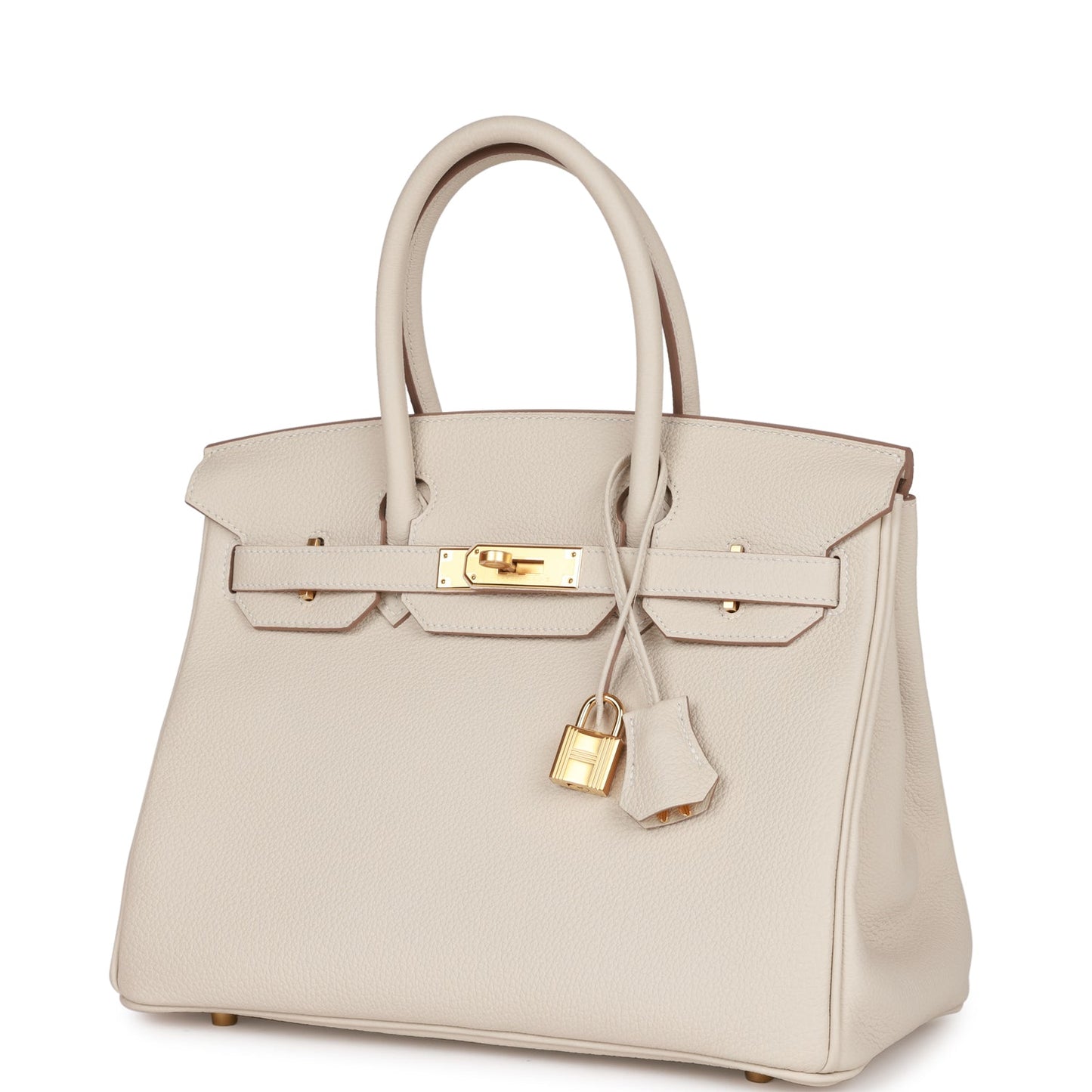 Luxury Hermes Birkin 30 Craie Togo Gold Hardware