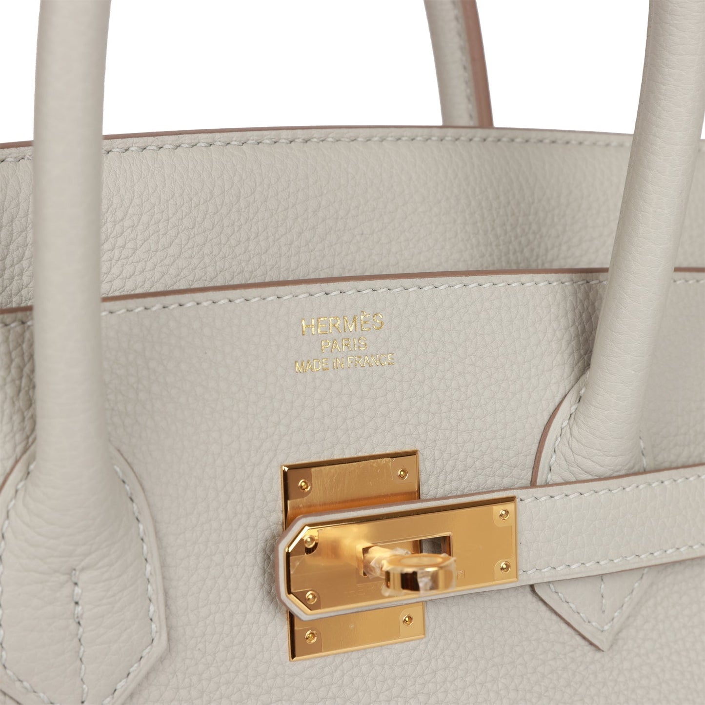 Luxury Hermes Birkin 35 Gris Perle Togo Gold Hardware