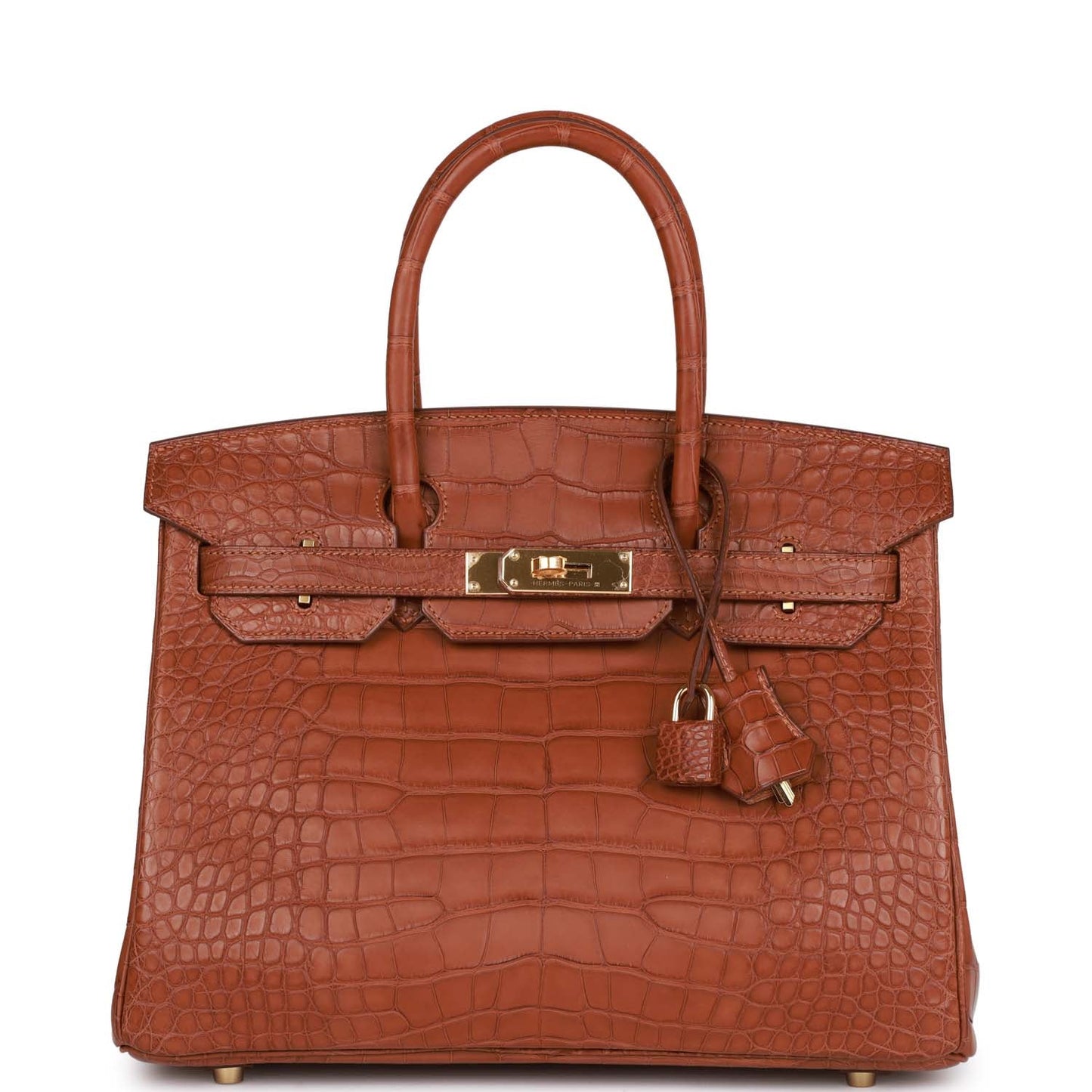 Luxury Hermes Birkin 30 Gold Matte Alligator Gold Hardware