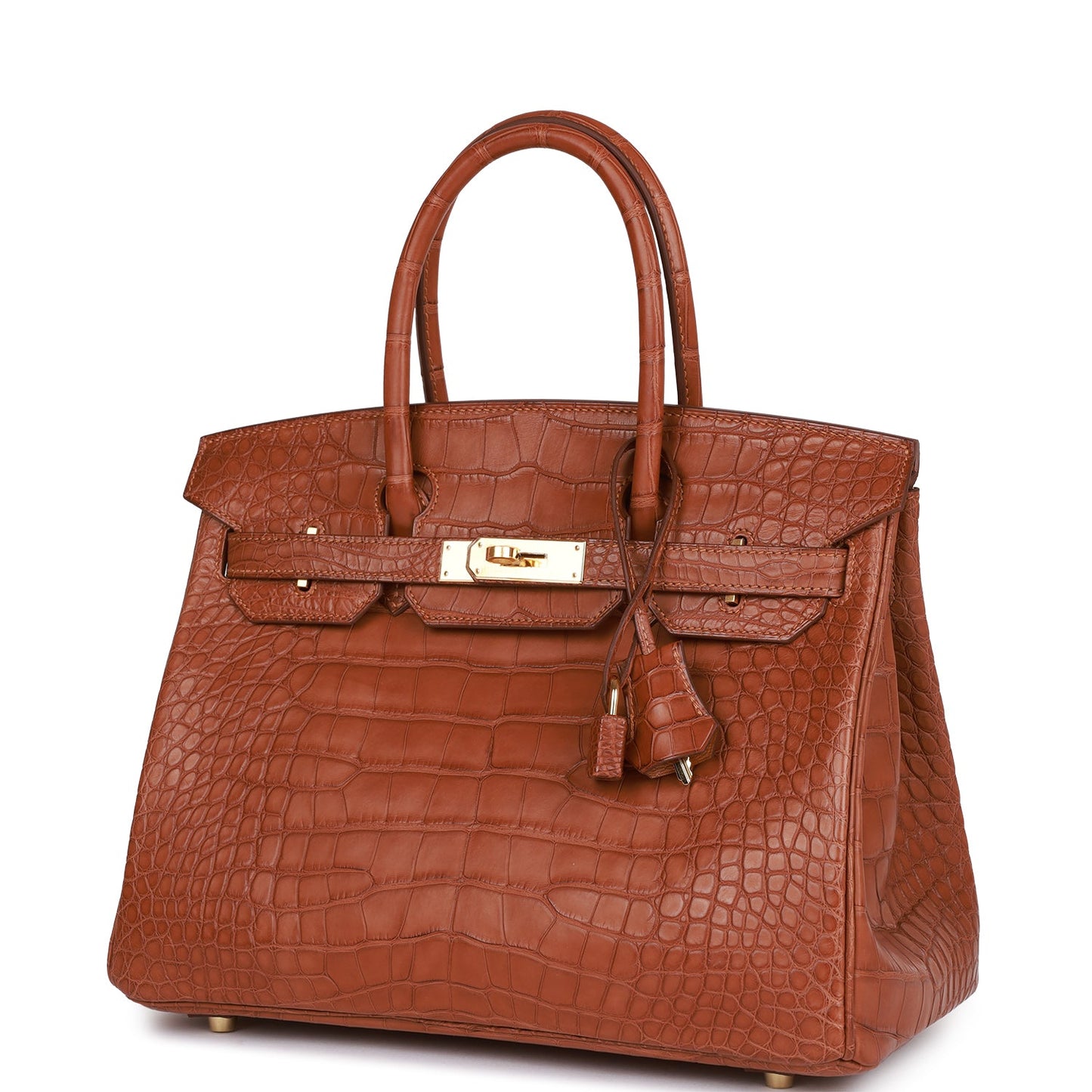 Luxury Hermes Birkin 30 Gold Matte Alligator Gold Hardware