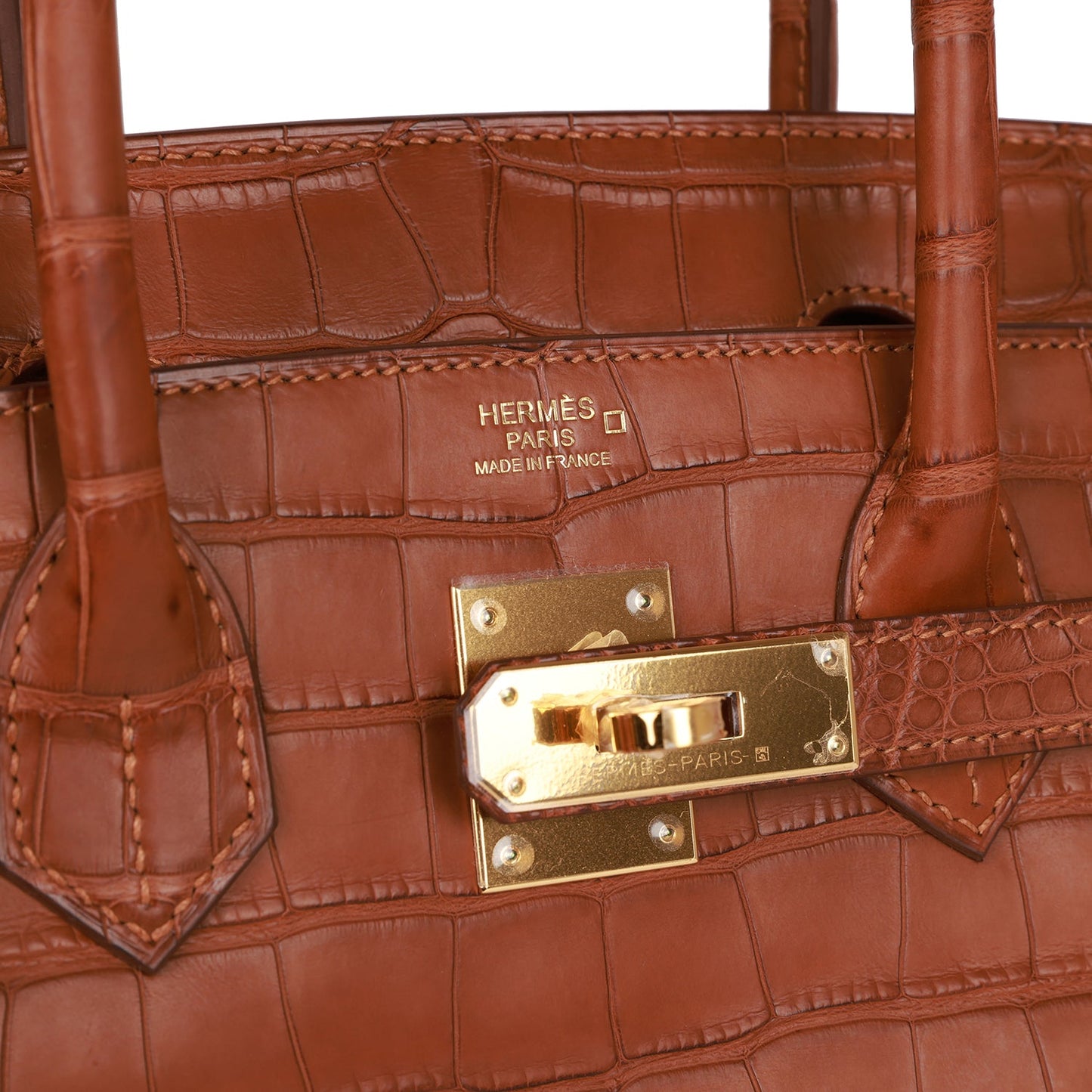Luxury Hermes Birkin 30 Gold Matte Alligator Gold Hardware