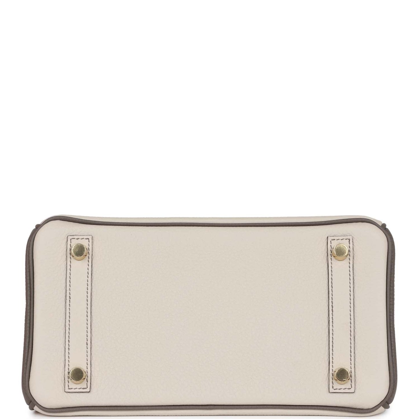 Luxury Hermes Special Order (HSS) Birkin 25 Beton and Etain Togo Brushed Gold Hardware