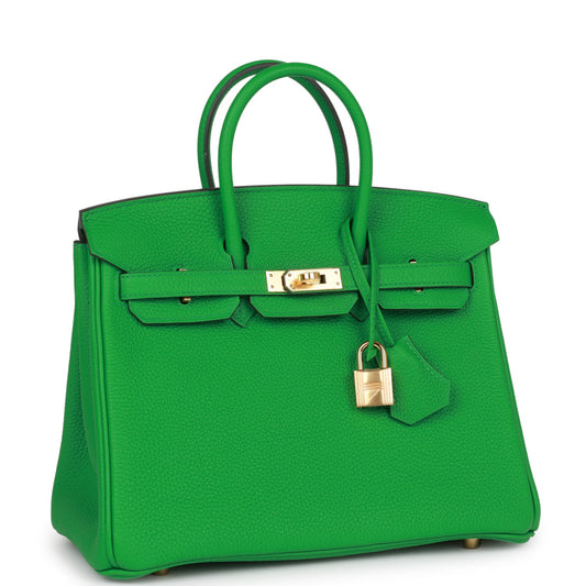 Luxury Hermes Birkin 25 Bambou Togo Gold Hardware