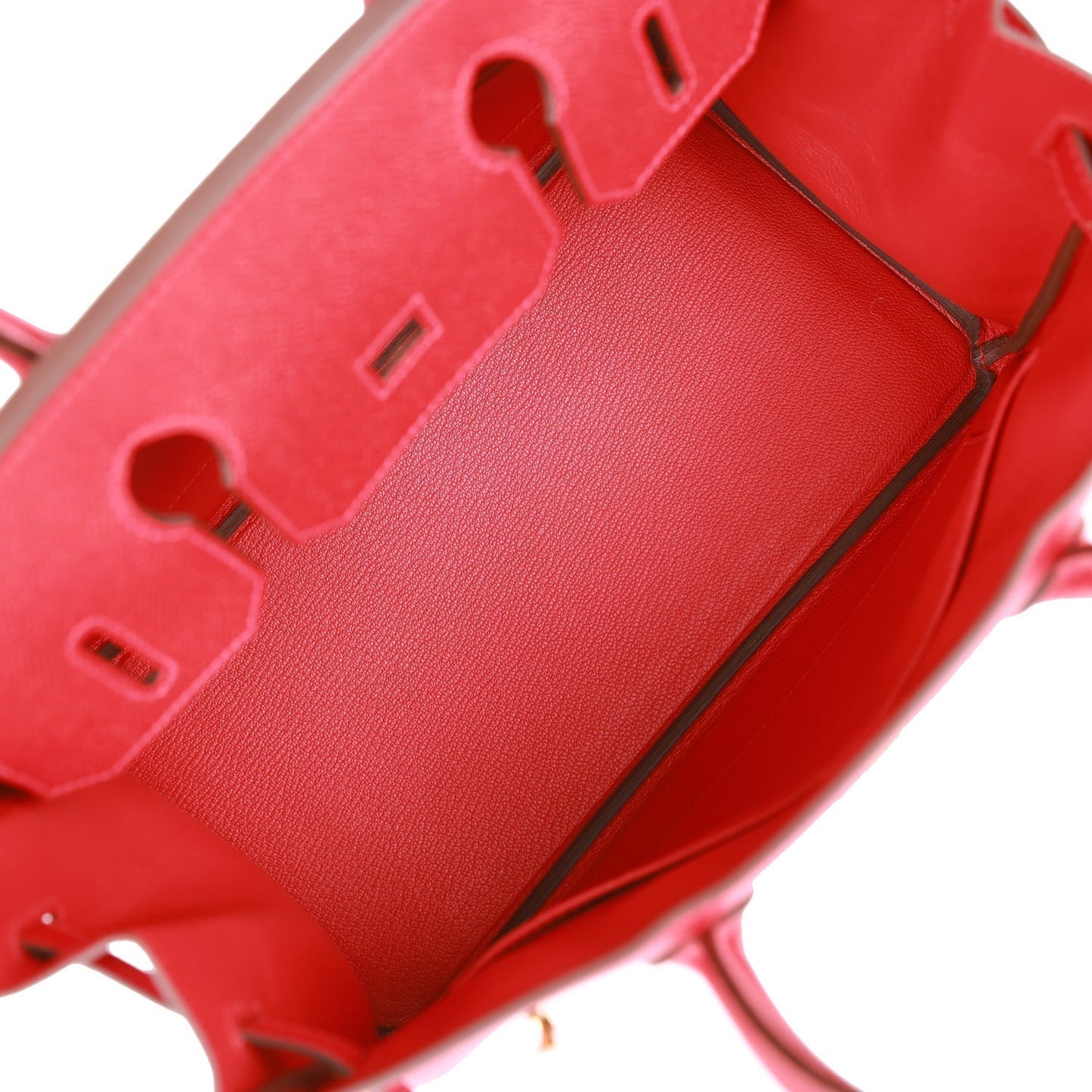 Luxury Hermes Birkin 30 Rouge Casaque Epsom Gold Hardware