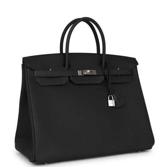 Luxury Hermes Birkin 40 Caban Togo Palladium Hardware
