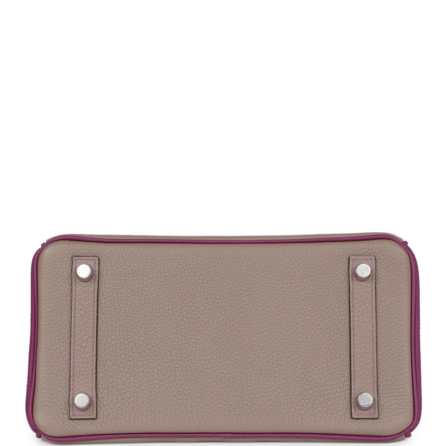 Luxury Hermes Special Order (HSS) Birkin 25 Gris Asphalte and Anenome Togo Brushed Palladium Hardware