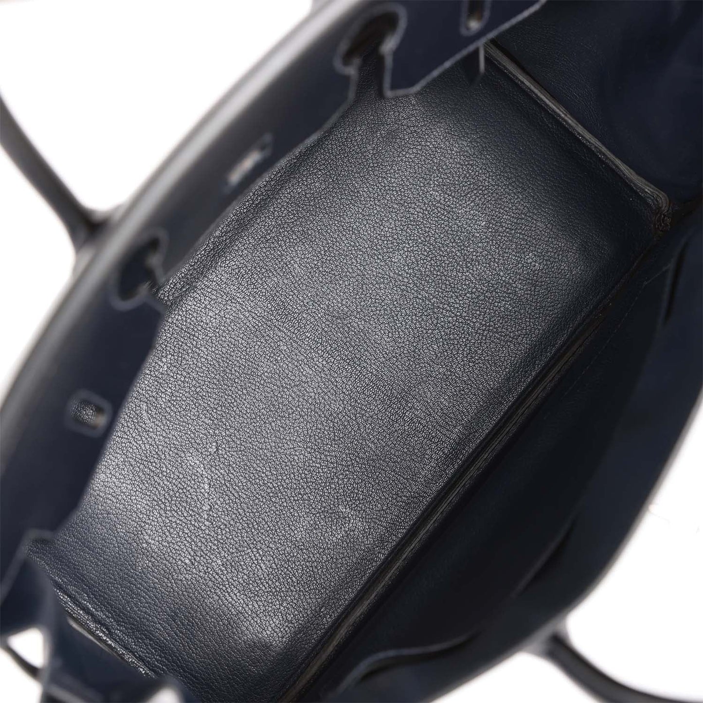 Vintage Luxury Hermes Birkin 35 Bleu Navy Box Palladium Hardware