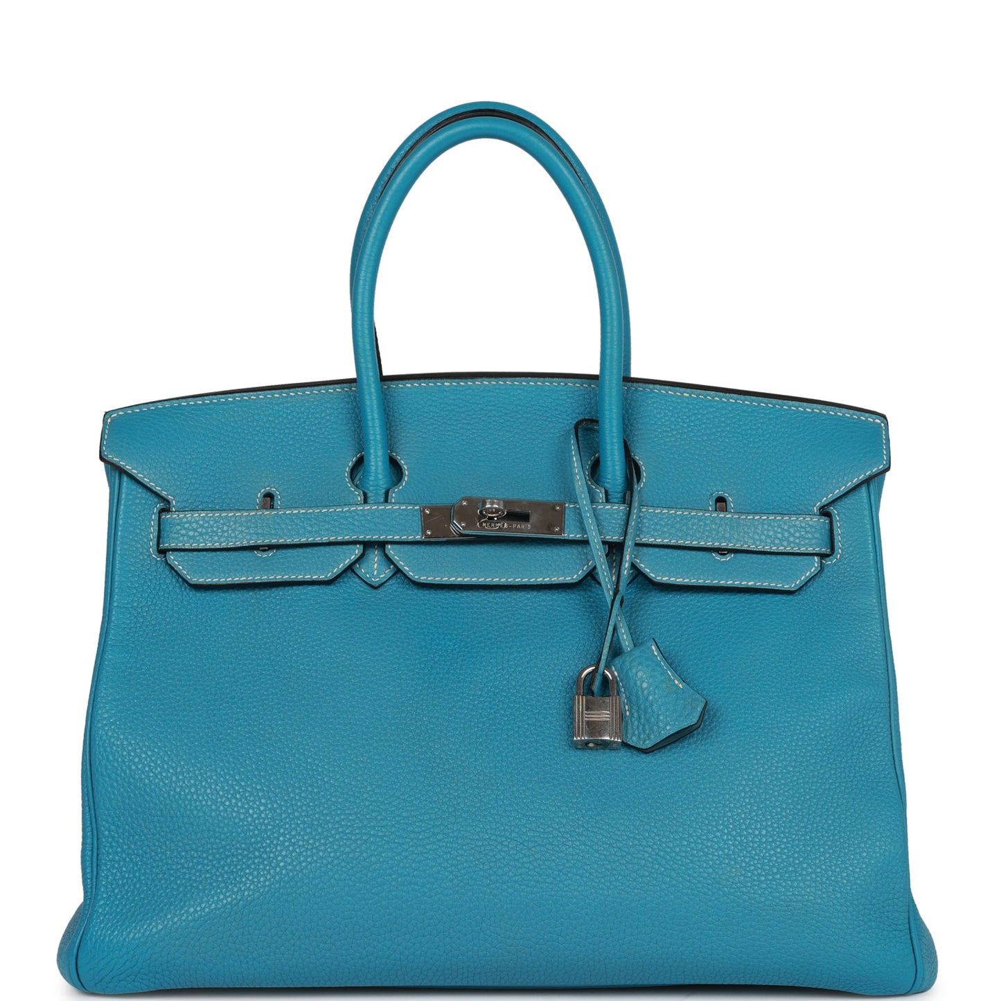 Top Quality Luxury Hermes Birkin 35 Bleu Jean Togo Palladium Hardware