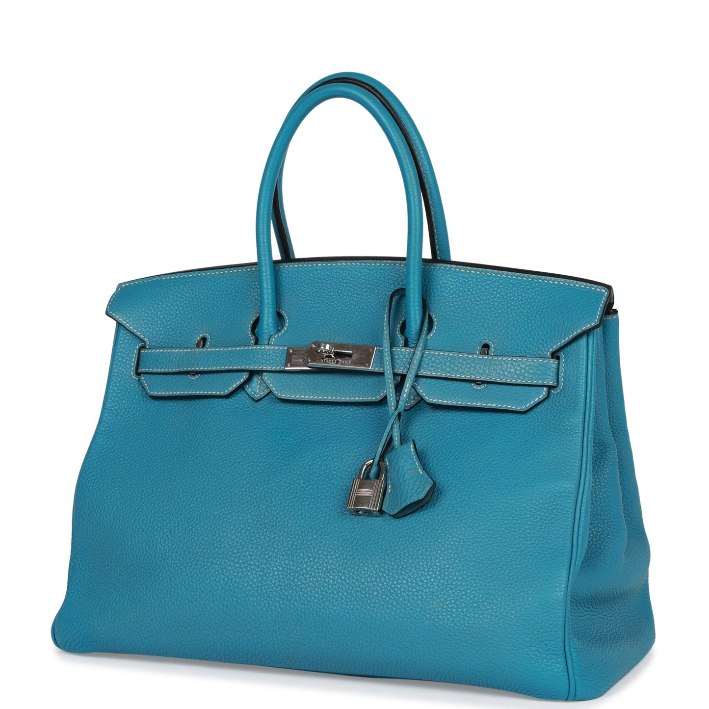 Top Quality Luxury Hermes Birkin 35 Bleu Jean Togo Palladium Hardware