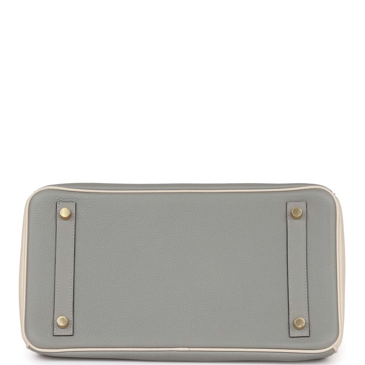 Luxury Hermes Special Order (HSS) Birkin 30 Gris Mouette and Craie Togo Brushed Gold Hardware