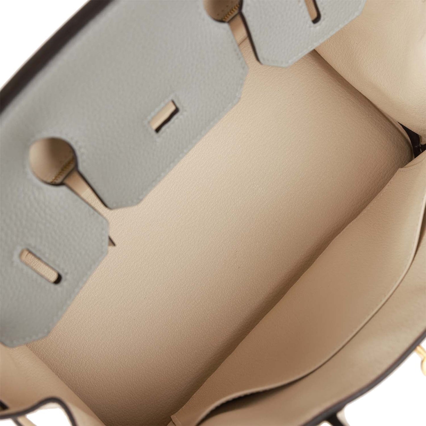 Luxury Hermes Special Order (HSS) Birkin 30 Gris Mouette and Craie Togo Brushed Gold Hardware