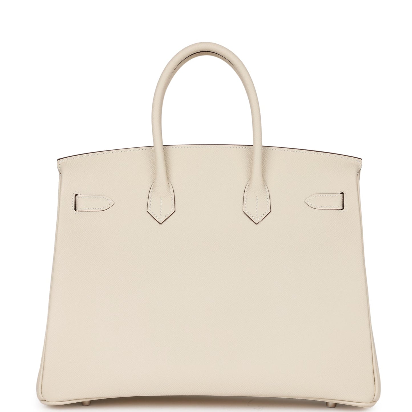Luxury Hermes Special Order (HSS) Birkin 35 Nata Verso Epsom Palladium Hardware