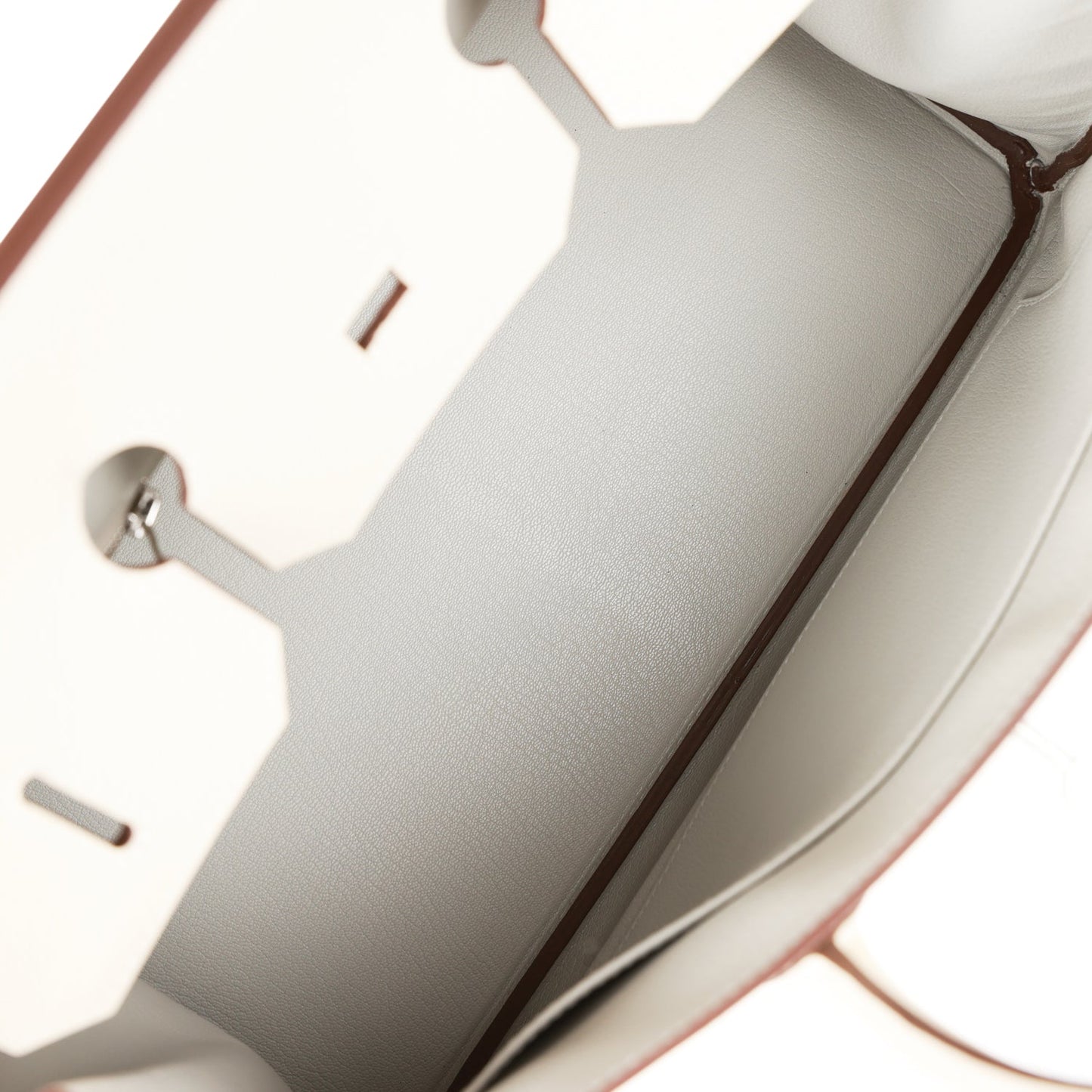 Luxury Hermes Special Order (HSS) Birkin 35 Nata Verso Epsom Palladium Hardware